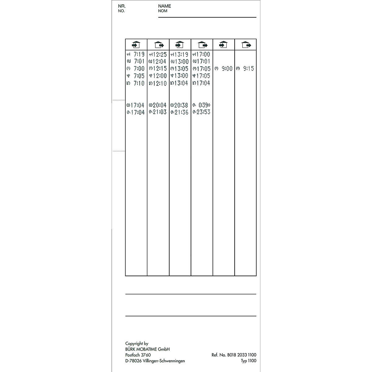 Punch cards
