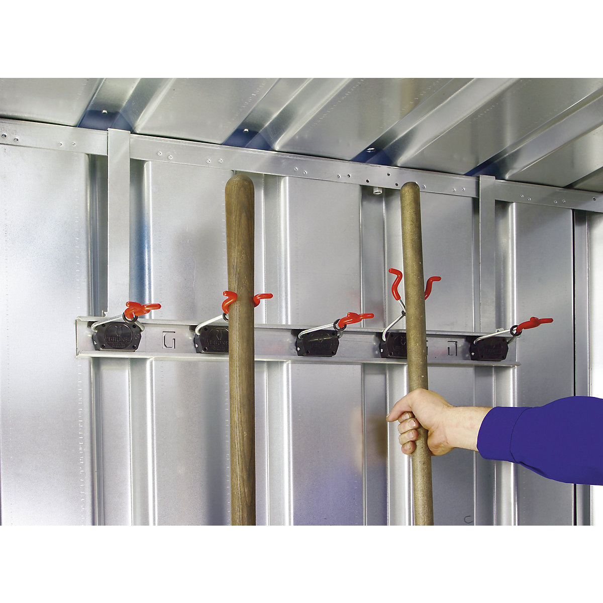 Tool strip for hanging tools with a shaft