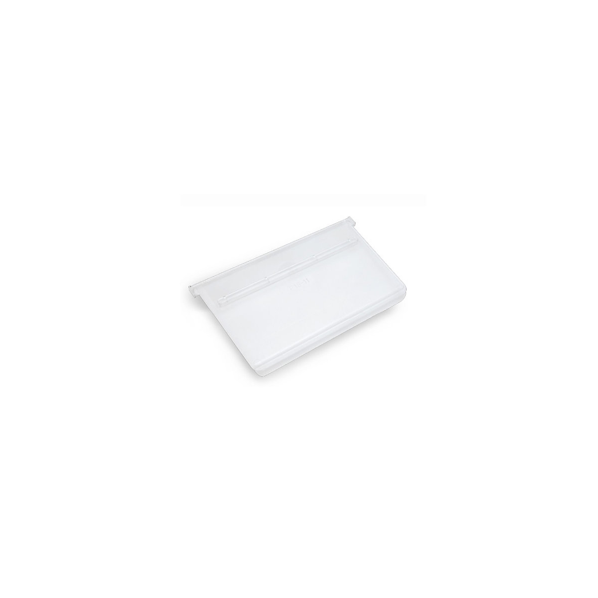 Divisória transversal para caixa para estante – STEMO, transparente, para LxA 180x110 mm, embalagem com 25 unidades-0