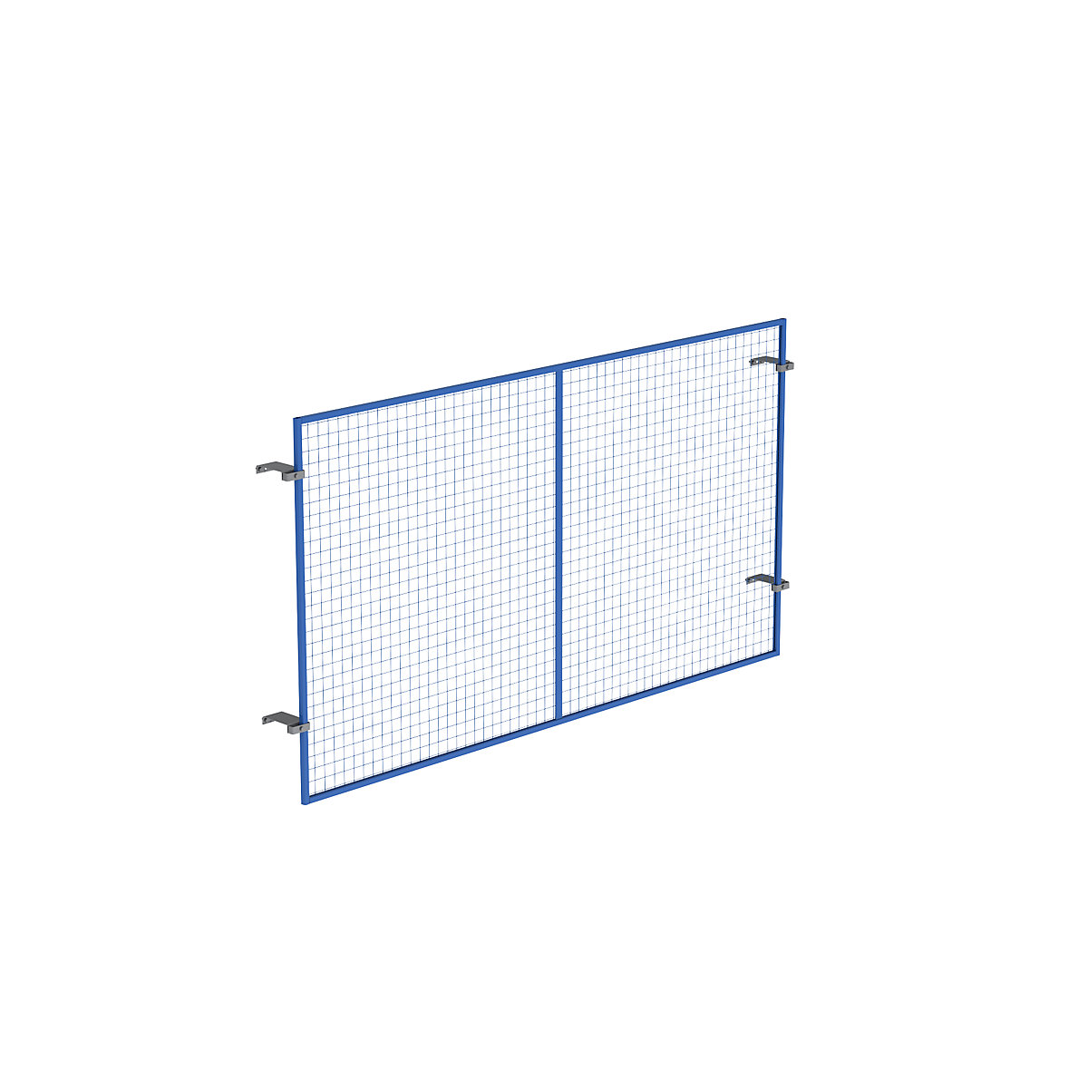 Painel traseiro em grade, azul – eurokraft pro, altura 1500 mm, para comprimento da viga 2700 mm-0