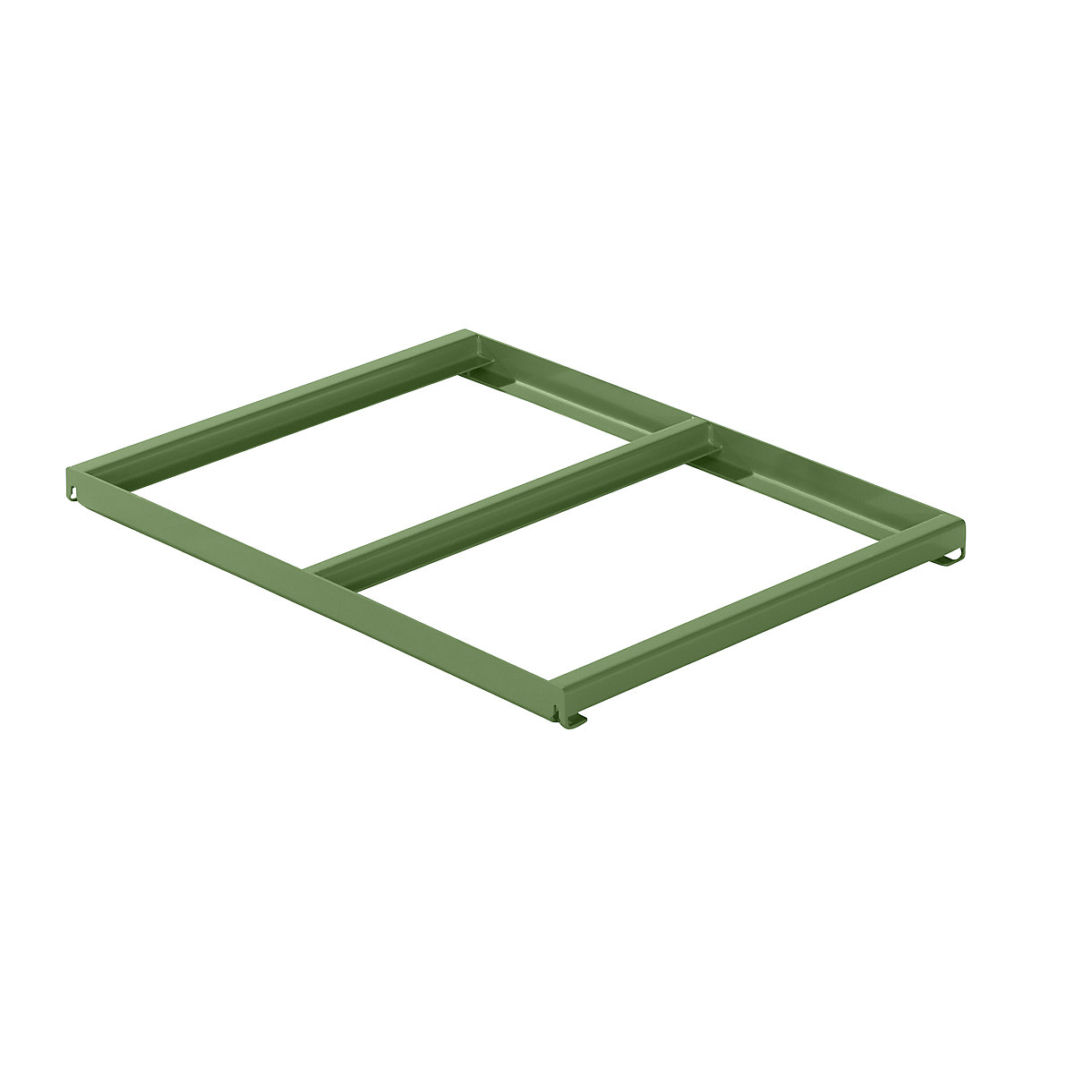Armação fixa – LISTA, LxP 890 x 1260 mm, carga por prateleira 800 kg, verde reseda-0