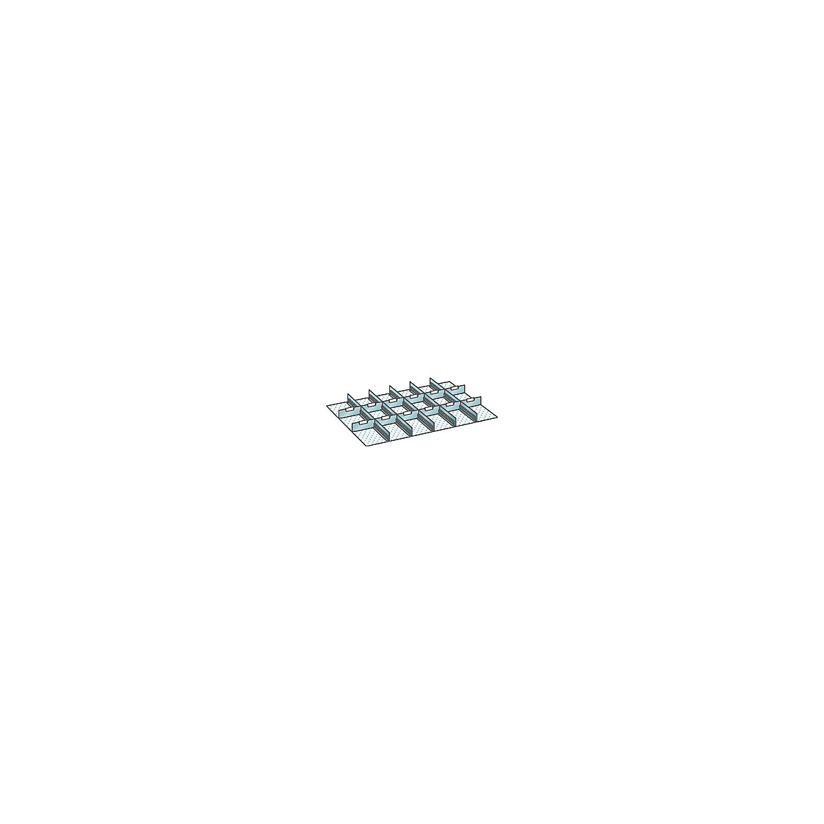 Conjunto de divisórias para gavetas com dimensões de 918 x 612 mm – LISTA