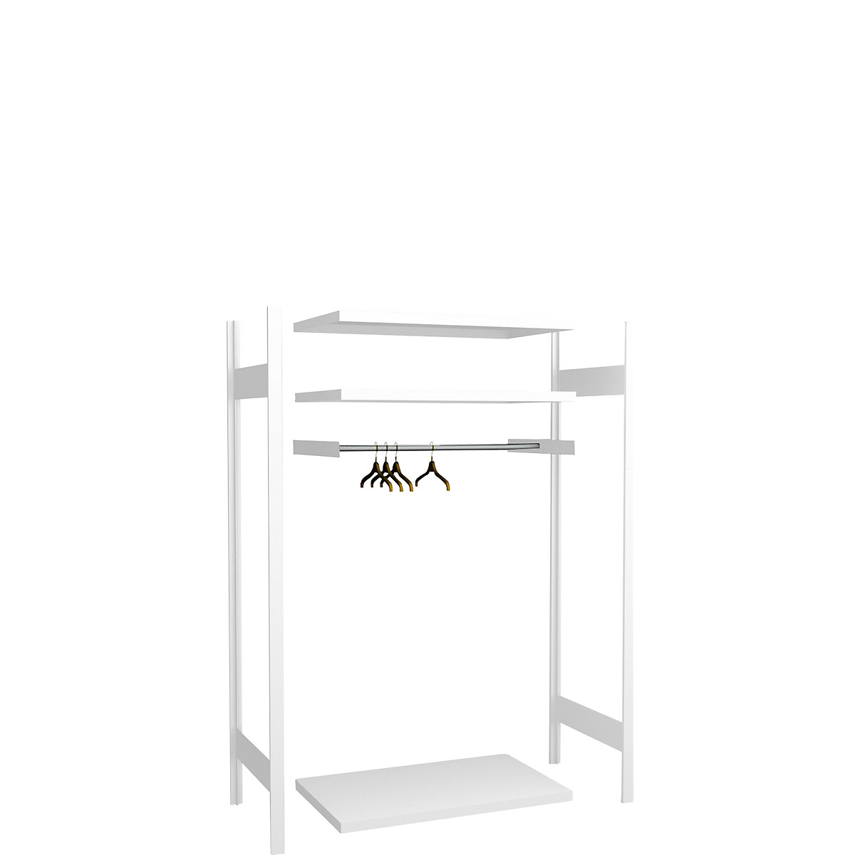 Conjunto de montagem para varões de vestuário – hofe, para largura de estante de 1000 mm, cinzento claro-0