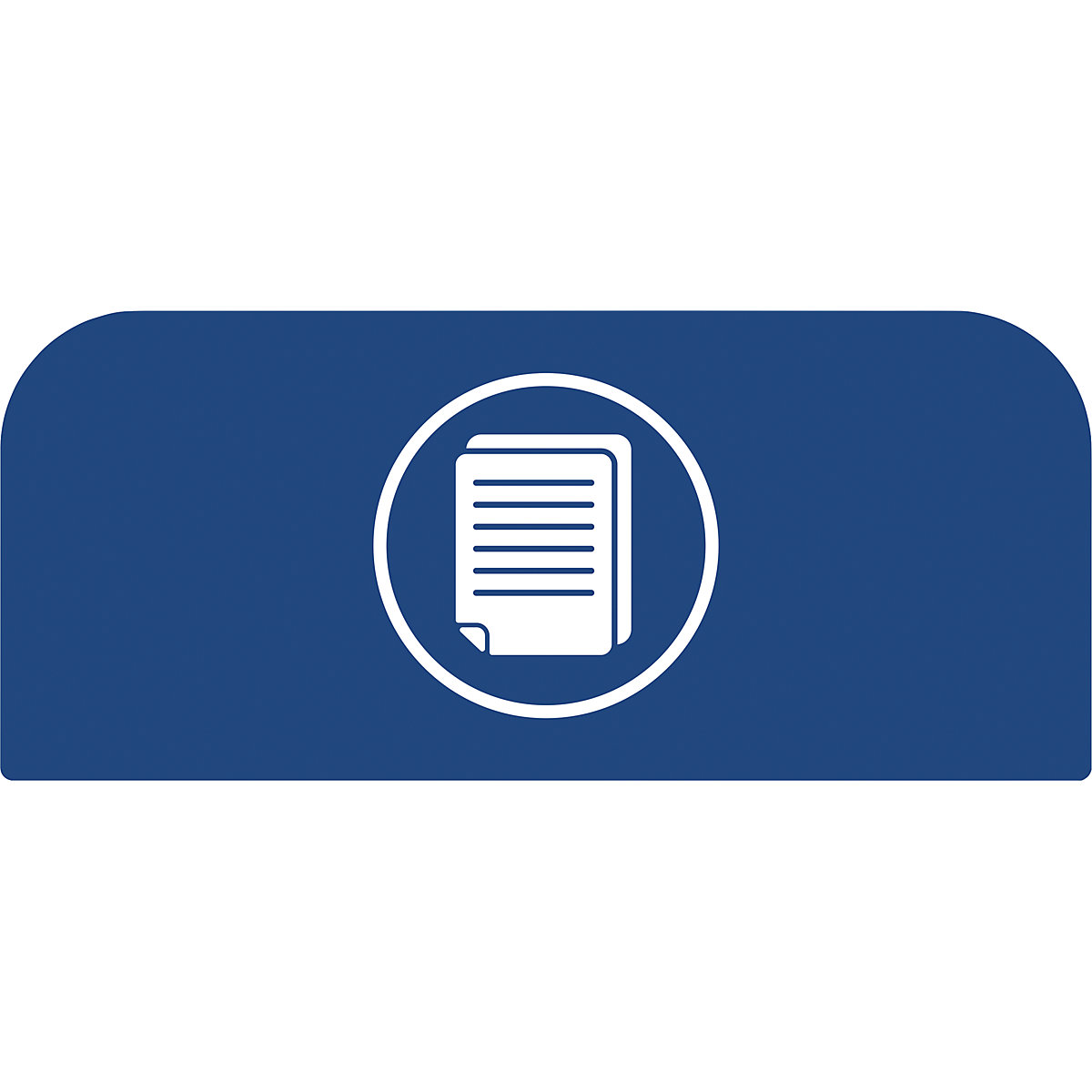 Placa de aviso Configure™ – Rubbermaid, para recipiente de 57 l, azul-0