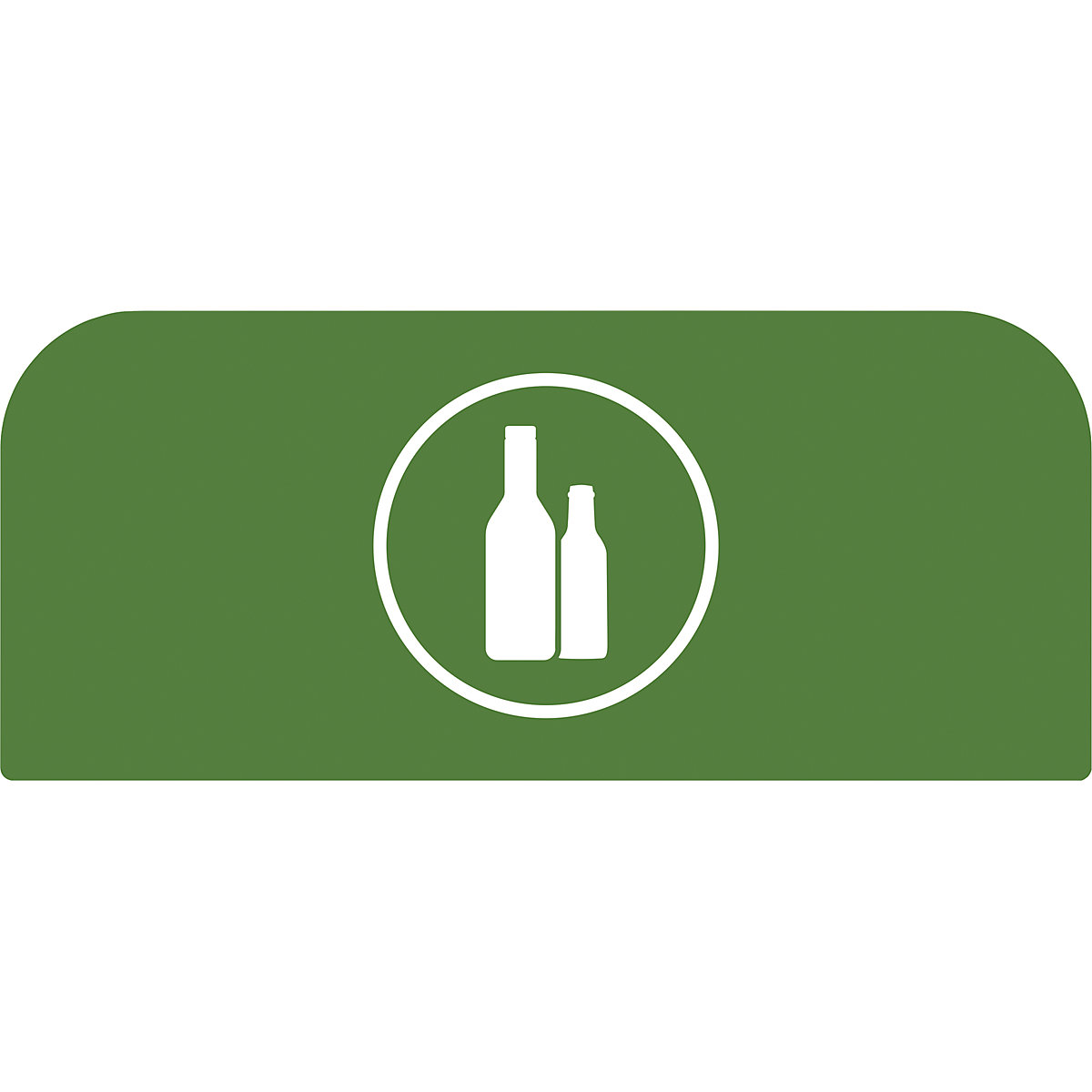 Placa de aviso Configure™ – Rubbermaid, para recipiente de 57 l, verde-0