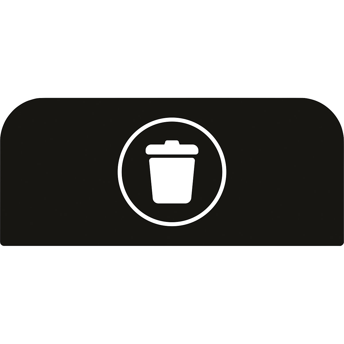 Placa de aviso Configure™ – Rubbermaid, para recipiente de 57 l, preto-0