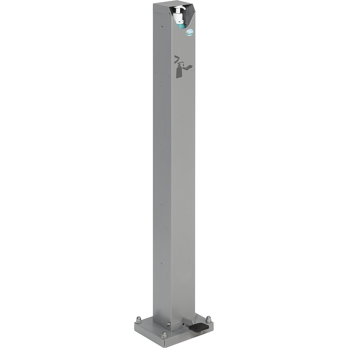 Coluna dispensadora de sabonete/desinfetante manual com pedal – VAR