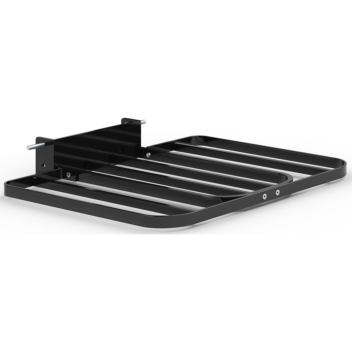 Carro para sacos, pá para pacotes – eurokraft pro, LxP 430 x 450 mm, preto profundo RAL 9005-0