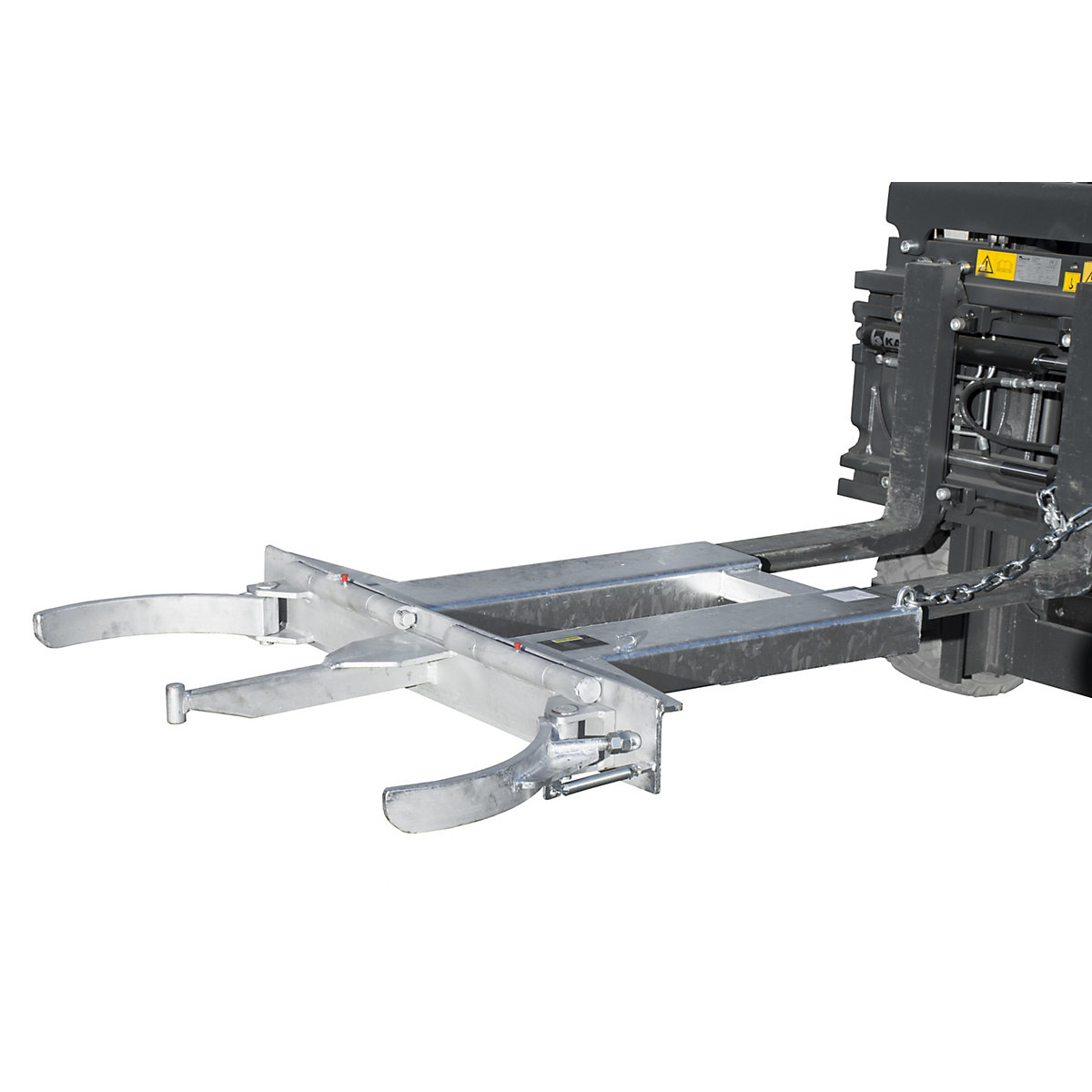 Garra para bidões – eurokraft pro, para 2 bidões, capacidade de carga 1000 kg, galvanizada-0