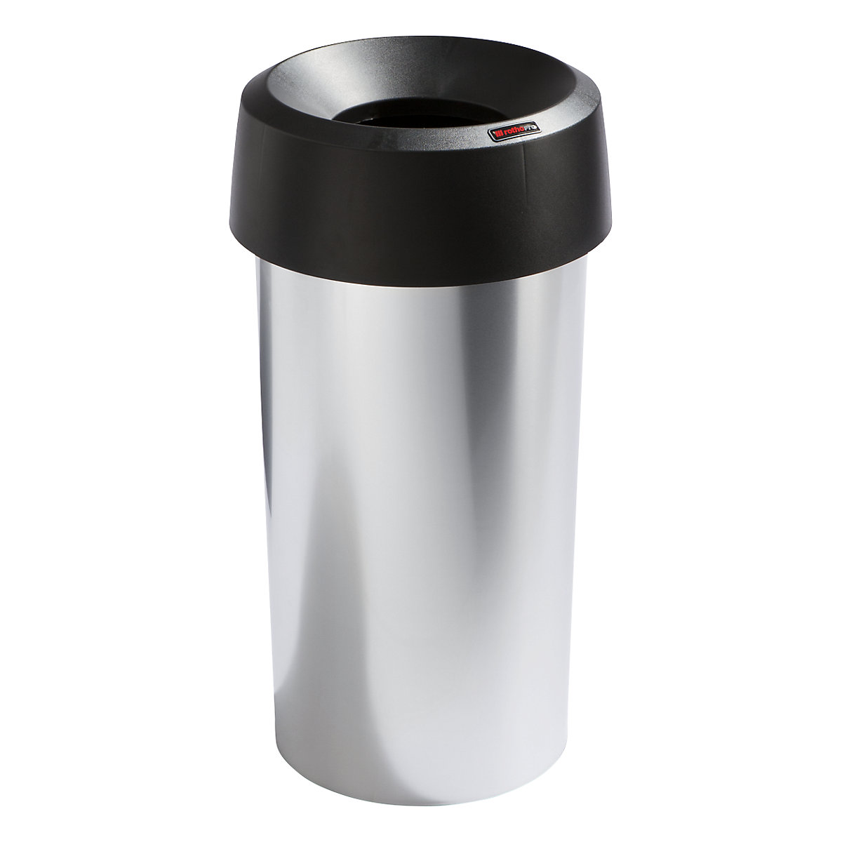 rothopro – Afvalbak KLASSIK, inhoud 50 l, inwerpopening, zwart