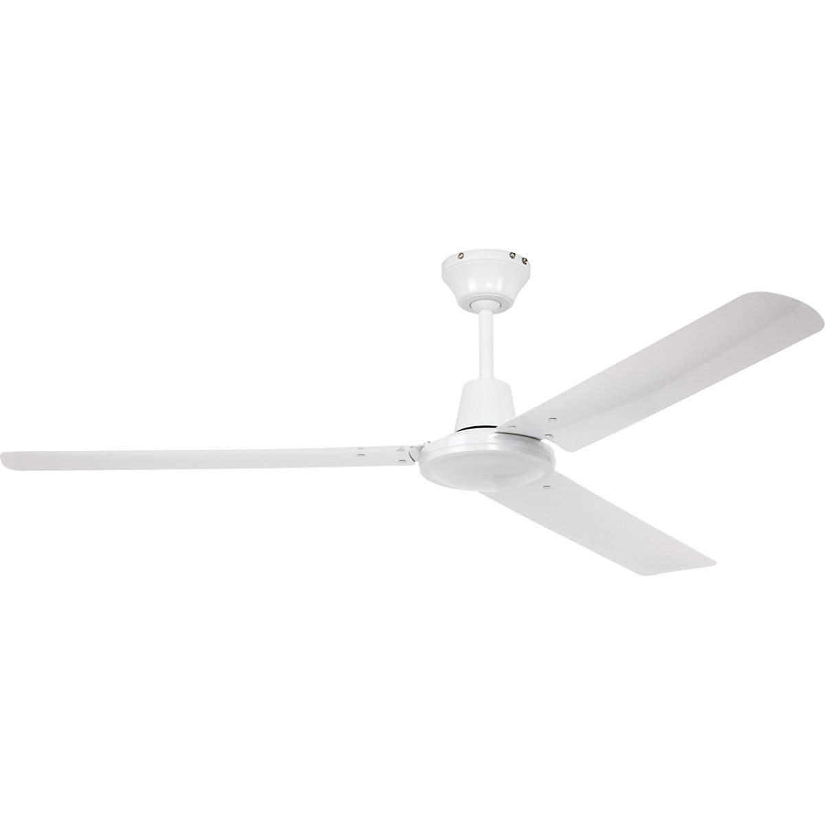 Ceiling fan with metal blades