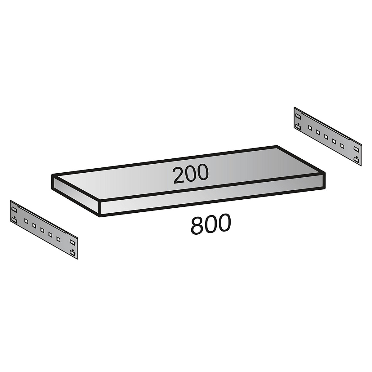 Balda para estantería ensamblable industrial