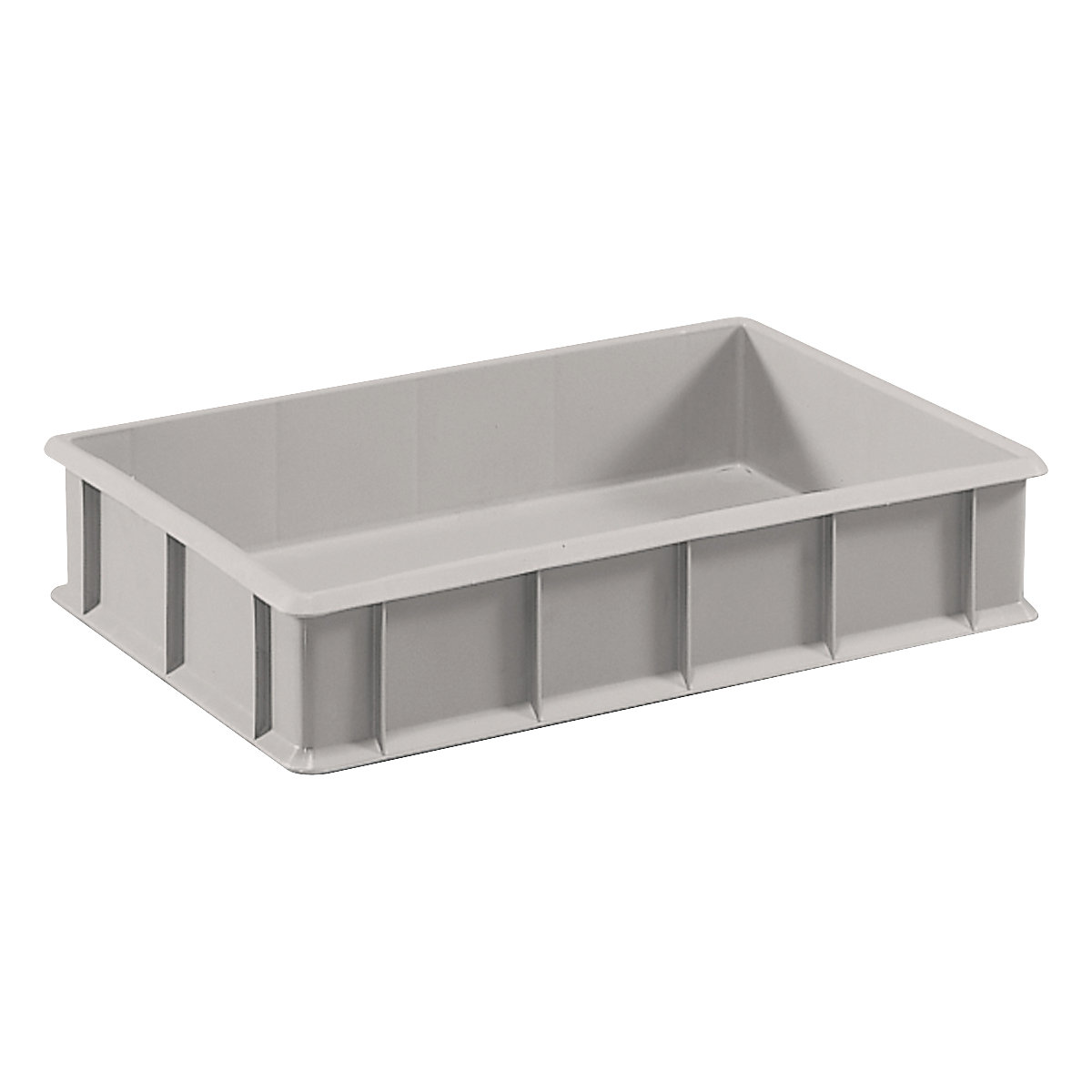Caja apilable de polietileno con nervaduras de refuerzo exteriores – mauser
