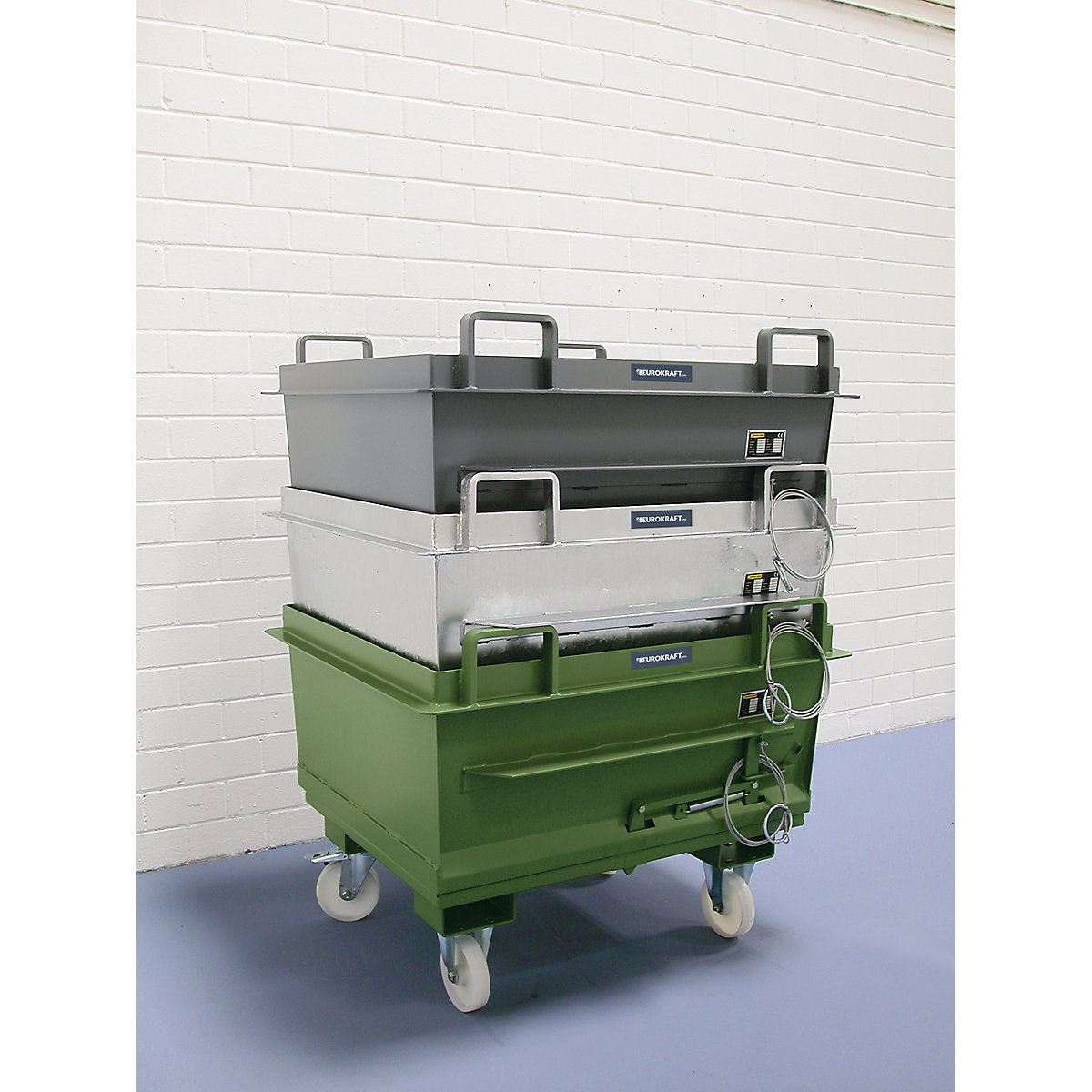 Contenedor cónico con trampilla – eurokraft pro (Imagen del producto 3)-2