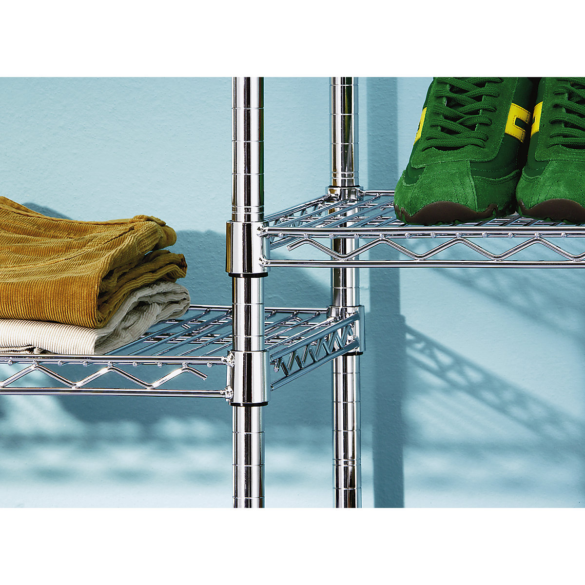 Estantería de malla de alambre de acero, cromada (Imagen del producto 5)-4