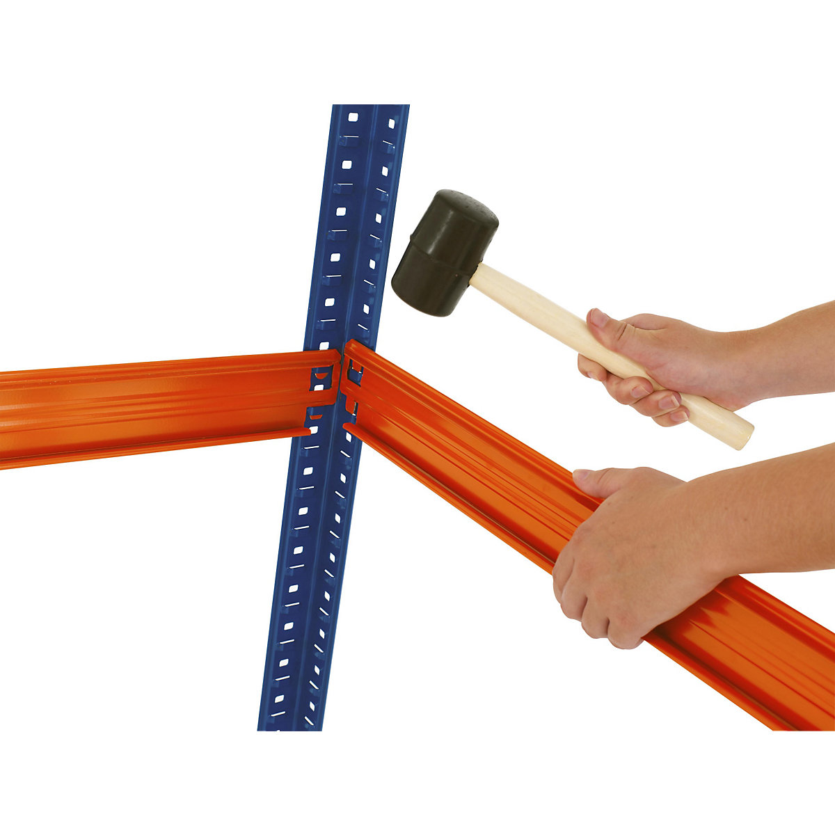 Estantería ensamblable, azul / naranja (Imagen del producto 2)-1