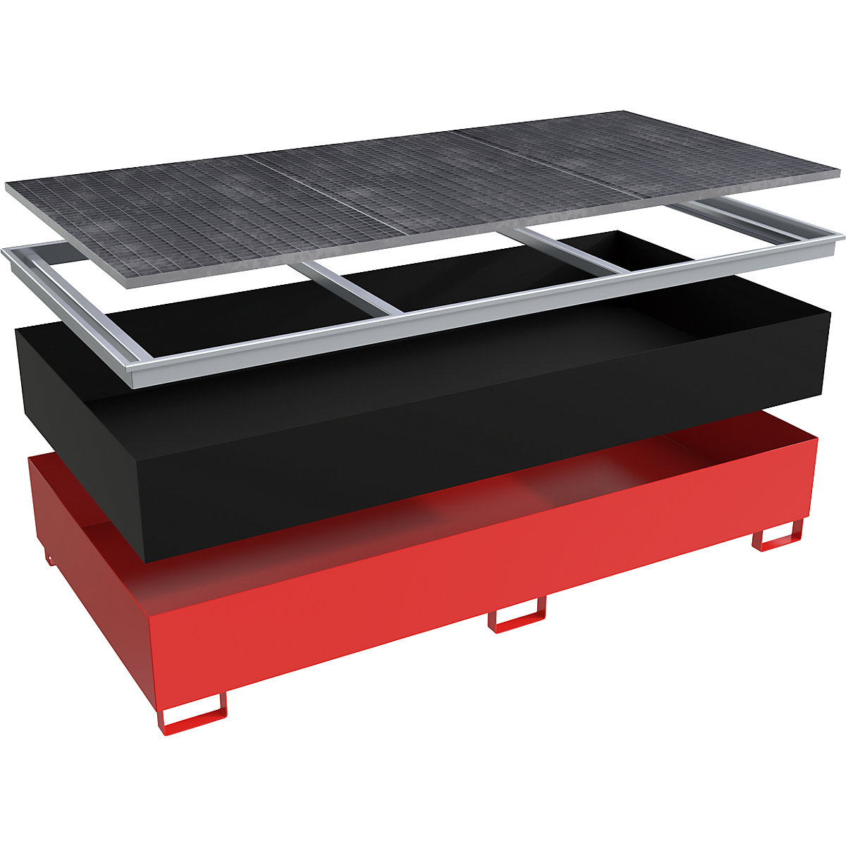Cubeta de fondo con recipiente interior de PE para estanterías – eurokraft pro (Imagen del producto 3)-2
