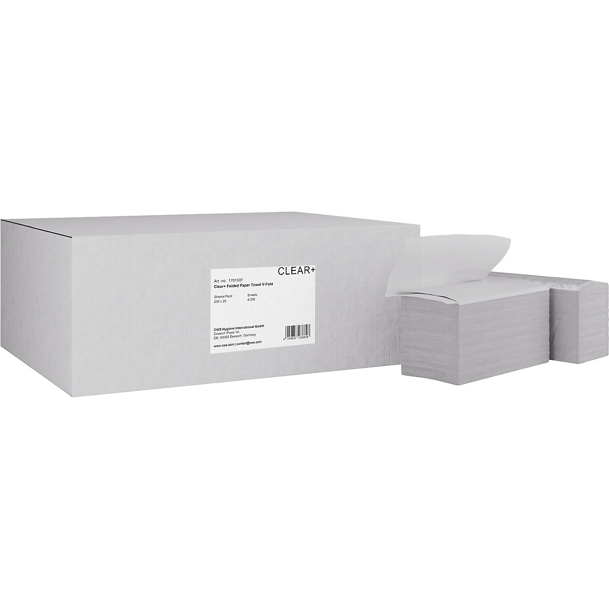 Salviette piegate a V, Clear+