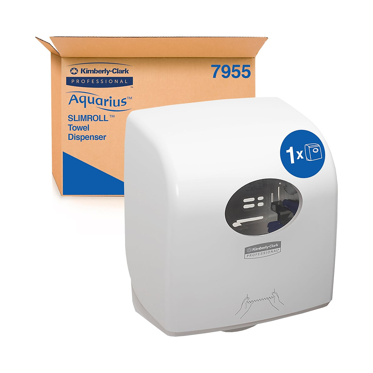 Dispenser per asciugamani in rotolo Aquarius™ Slimroll™ – Kimberly-Clark (Foto prodotto 3)-2