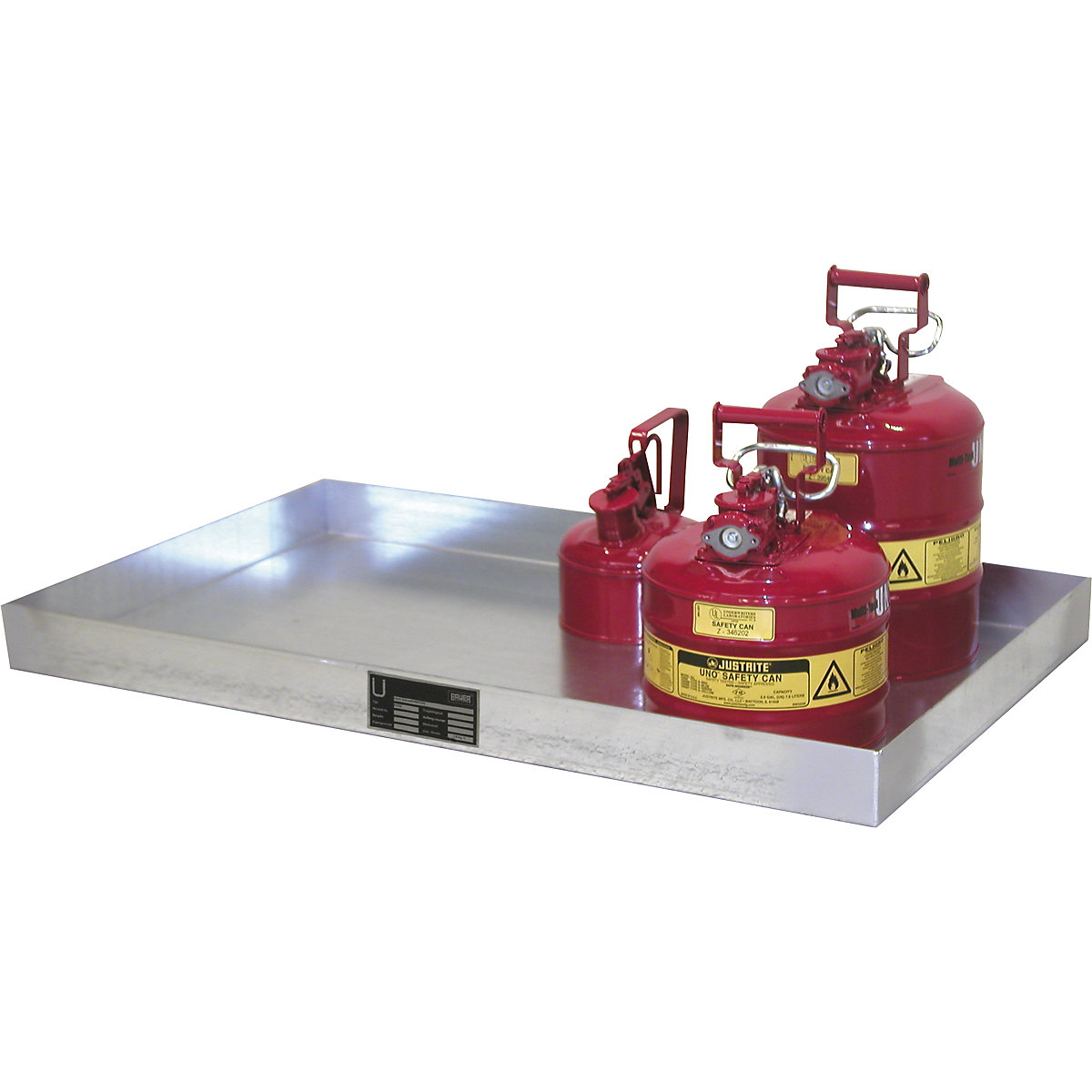 Vasca per taniche in acciaio inox – eurokraft pro (Foto prodotto 2)-1