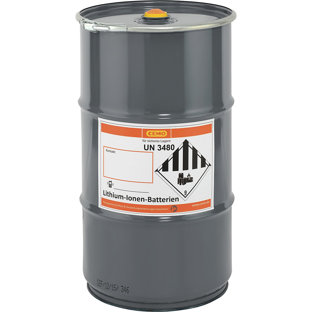 Fusto di sicurezza per stoccaggio e trasporto di batterie ricaricabili - CEMO