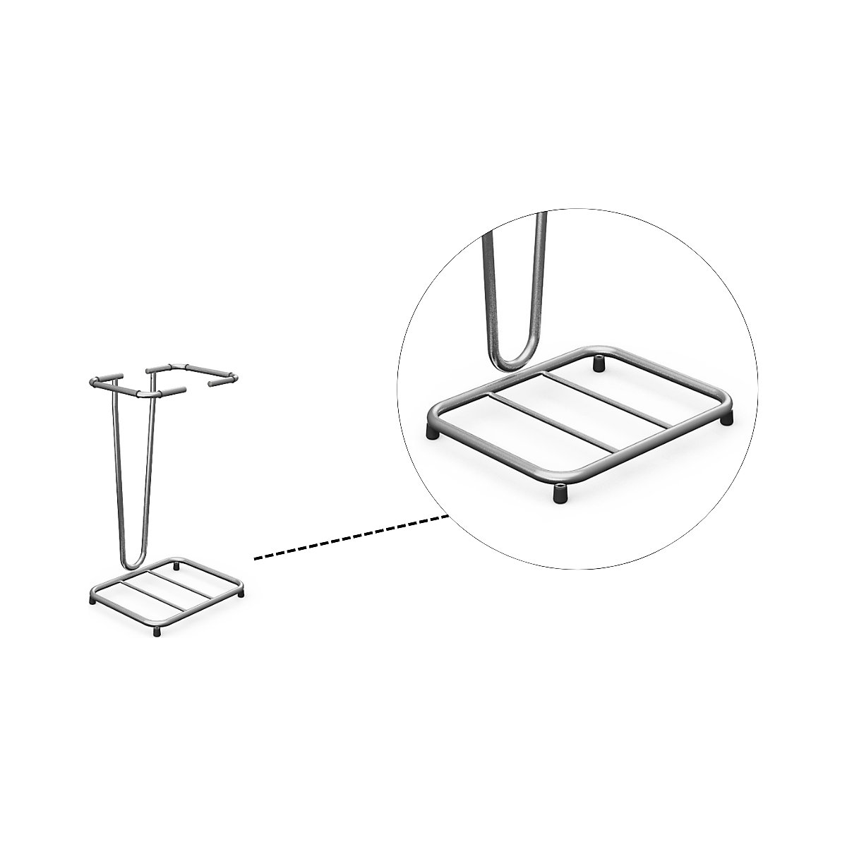 Supporto per sacchi per rifiuti, acciaio inox (Foto prodotto 6)-5