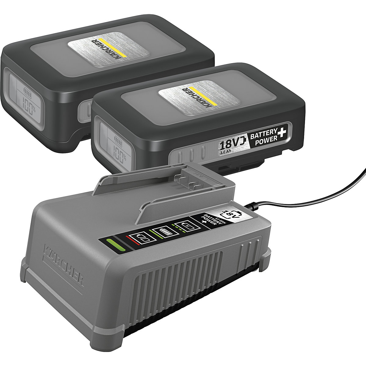 Starter kit con 2 batterie ricaricabili agli ioni di litio / 1 caricatore - Kärcher