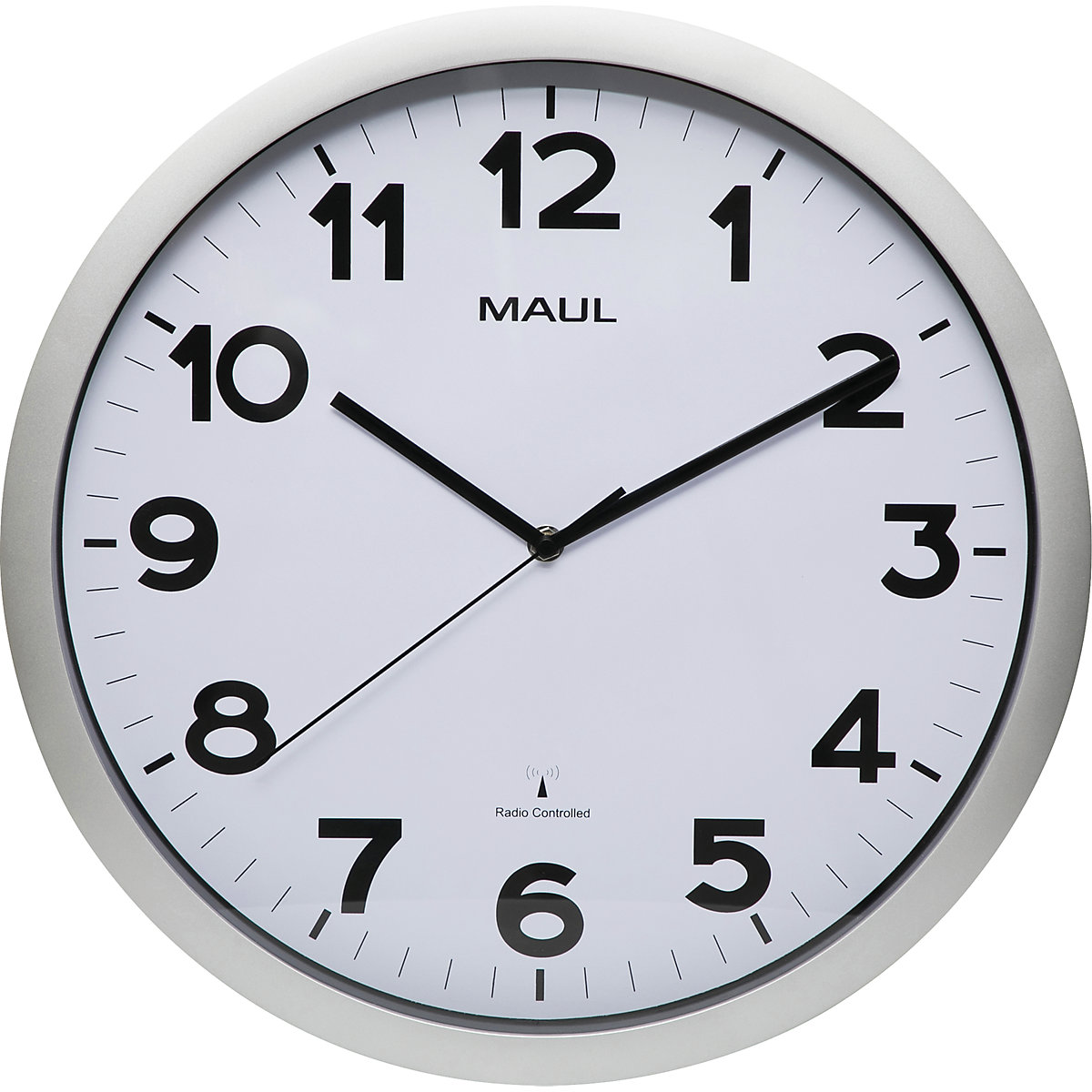 Ceas de perete MAULstep – MAUL, plastic, ceas cu mecanism radio, Ø 400 mm-0