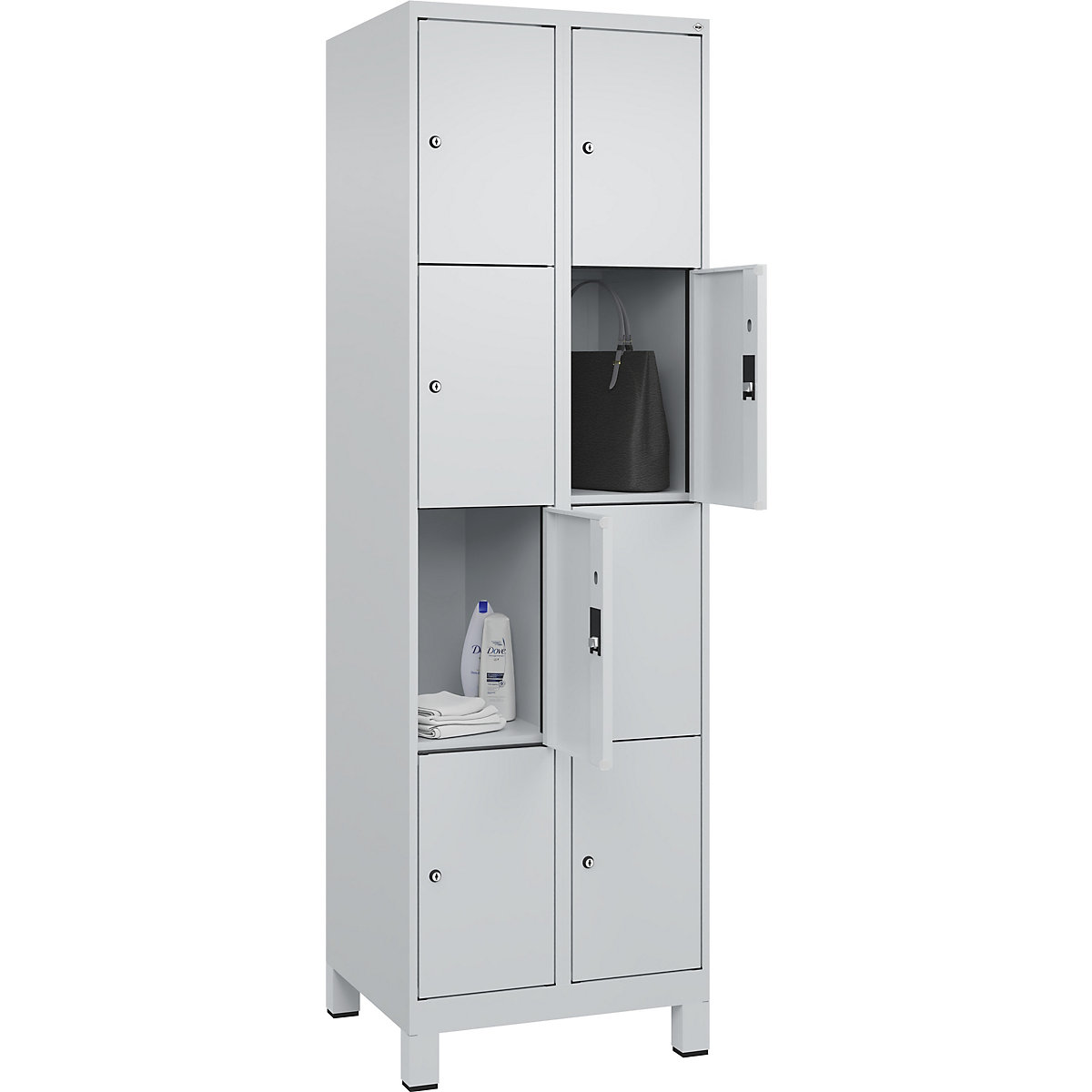 Dulap cu 4 compartimente cu încuietoare Evolo PLUS (Imagine produs 3)-2