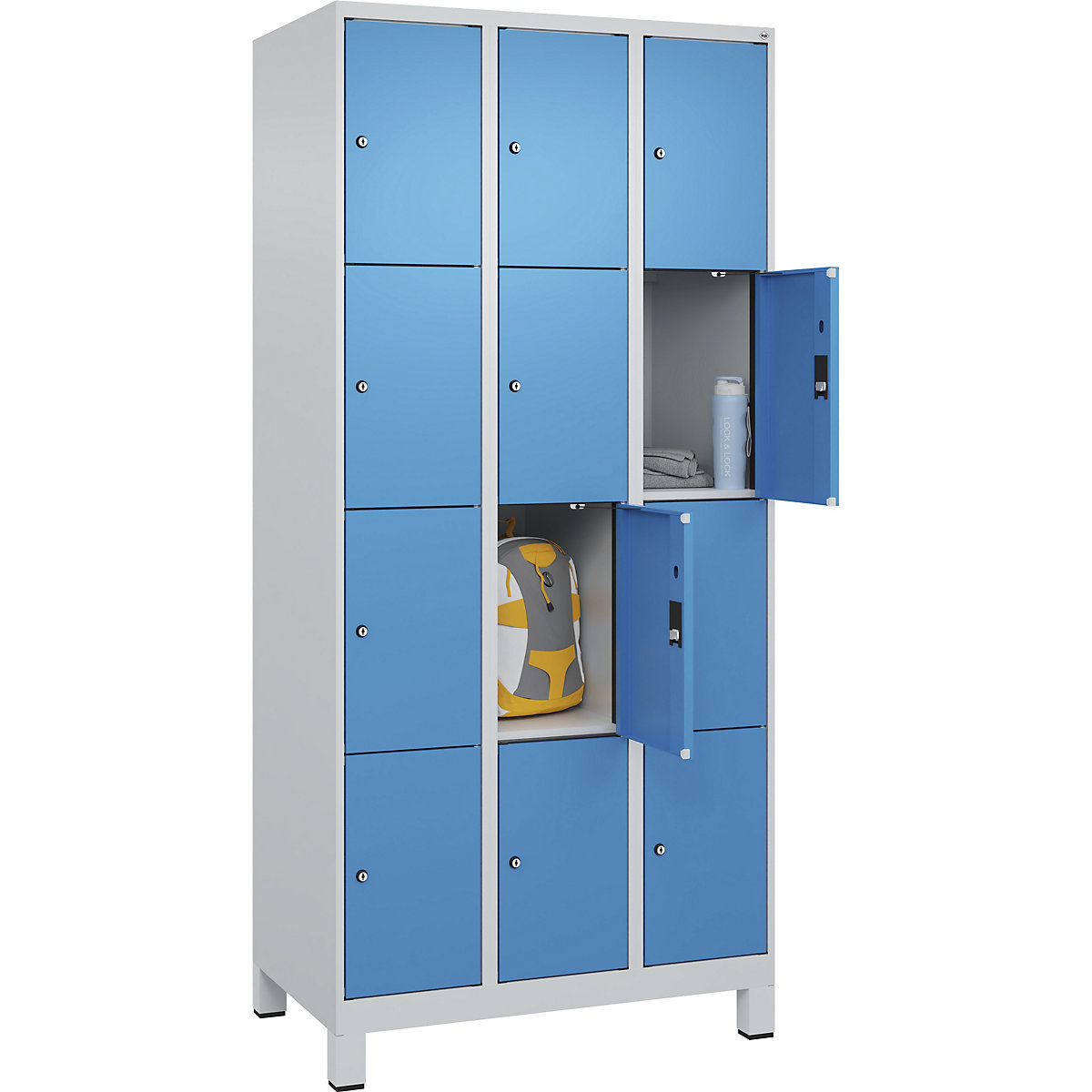 Dulap cu 4 compartimente cu încuietoare Evolo PLUS (Imagine produs 3)-2