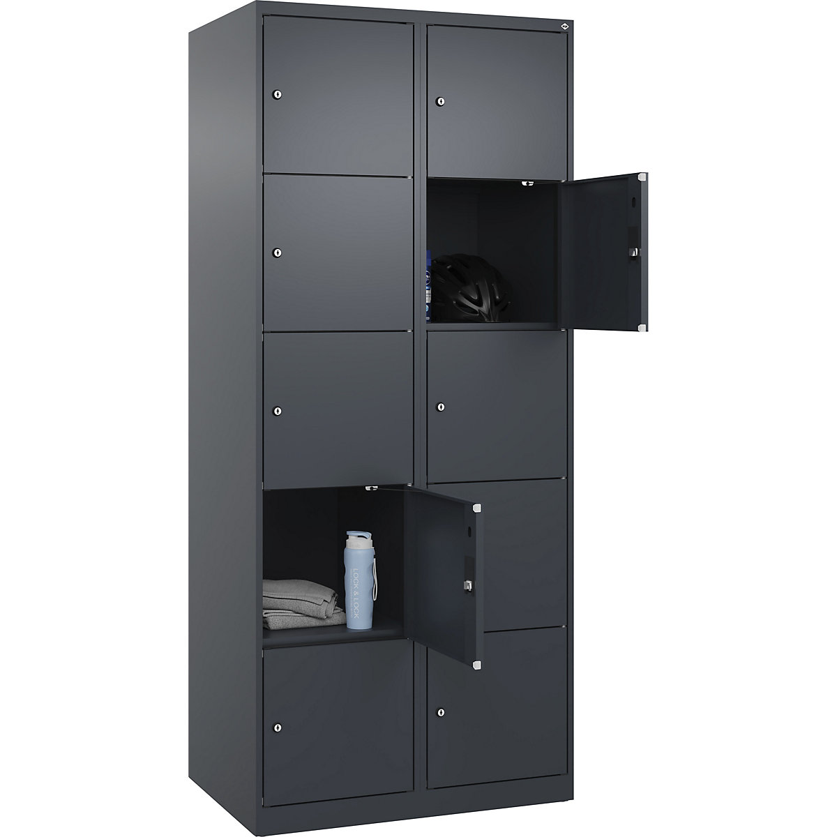 Dulap cu 5 compartimente cu încuietoare Evolo PLUS (Imagine produs 3)-2