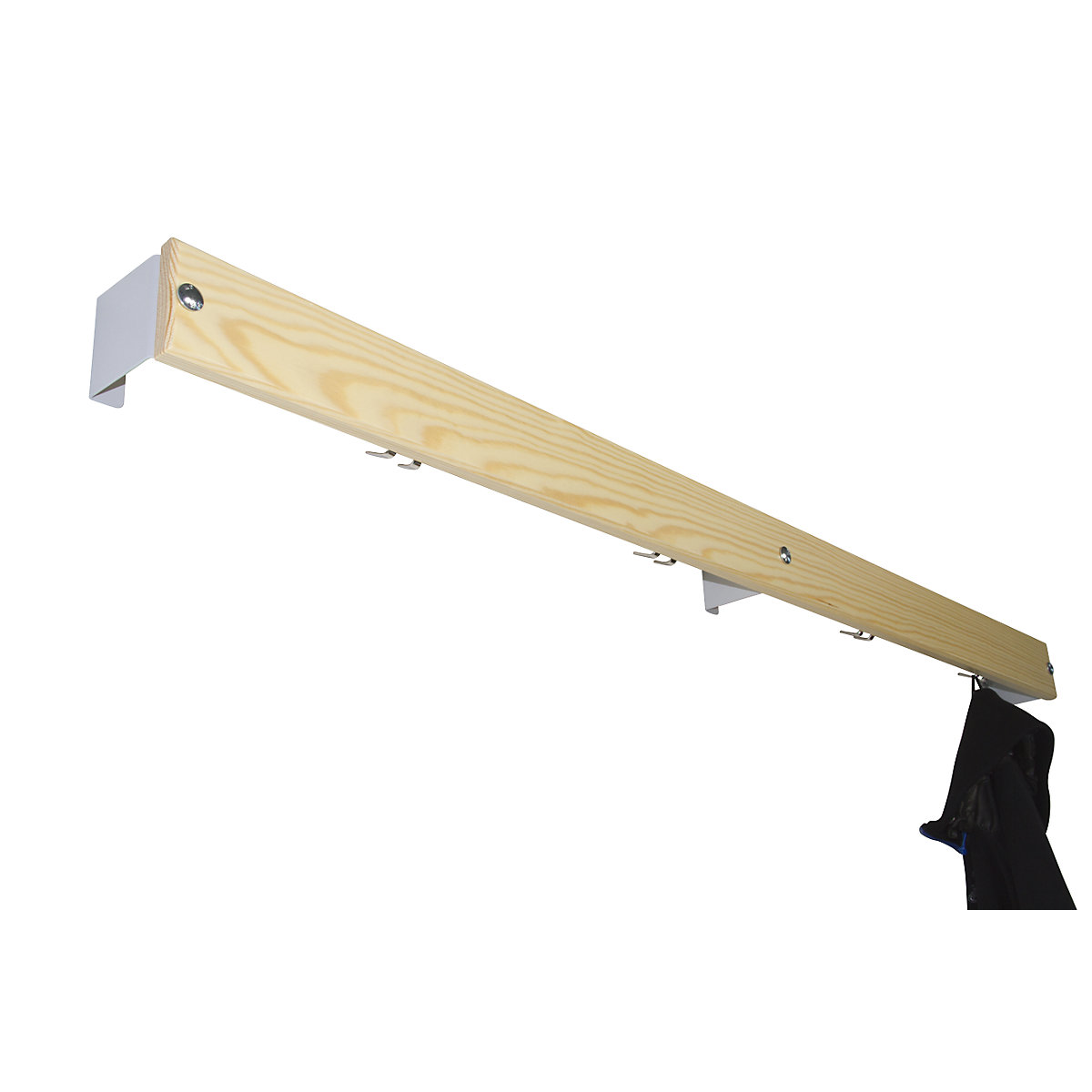 Grindă de tip cuier, lemn de pin, lungime 1500 mm, distanțier gri deschis-0