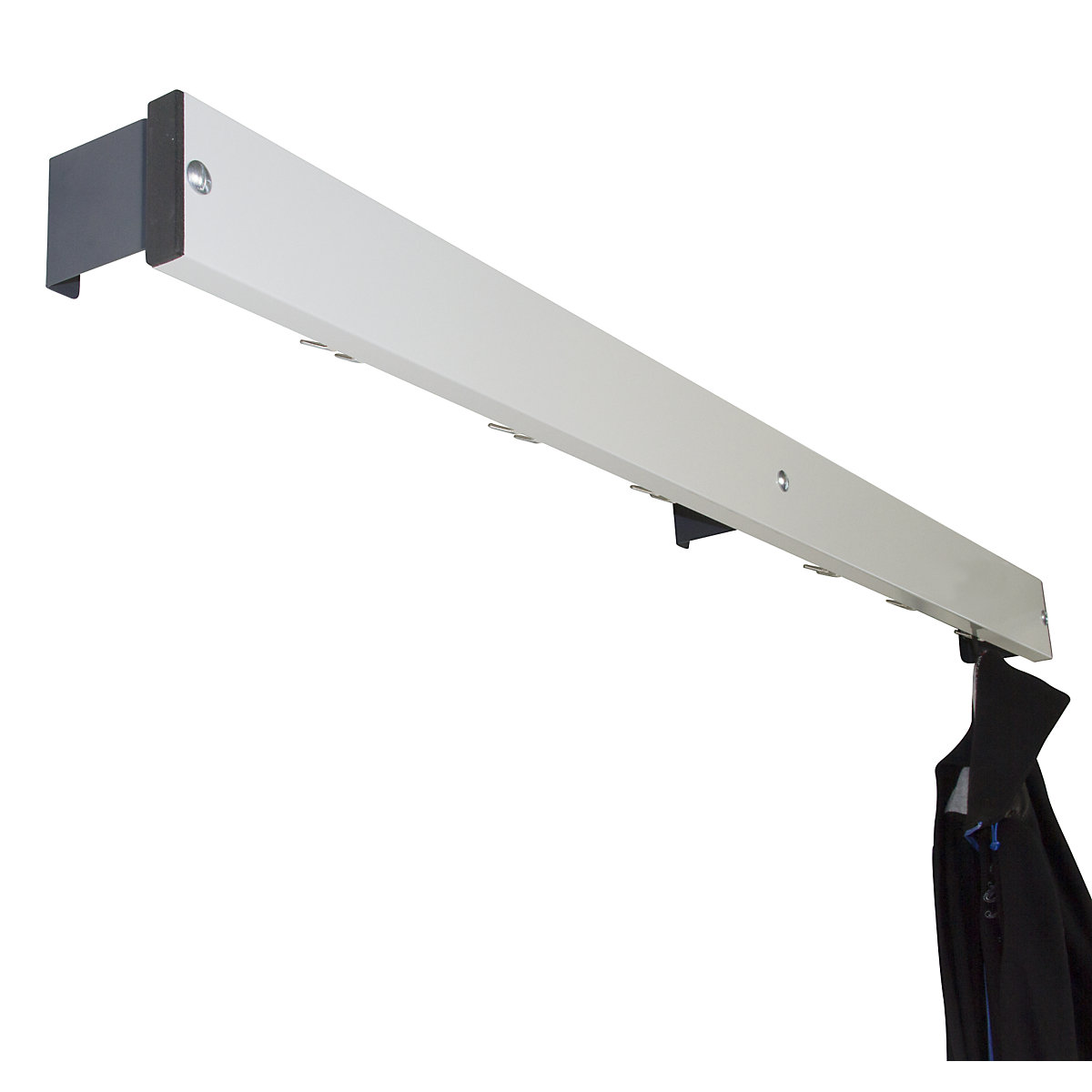 Grindă de tip cuier, aluminiu / inox, lungime 1500 mm, distanțier gri antracit-0