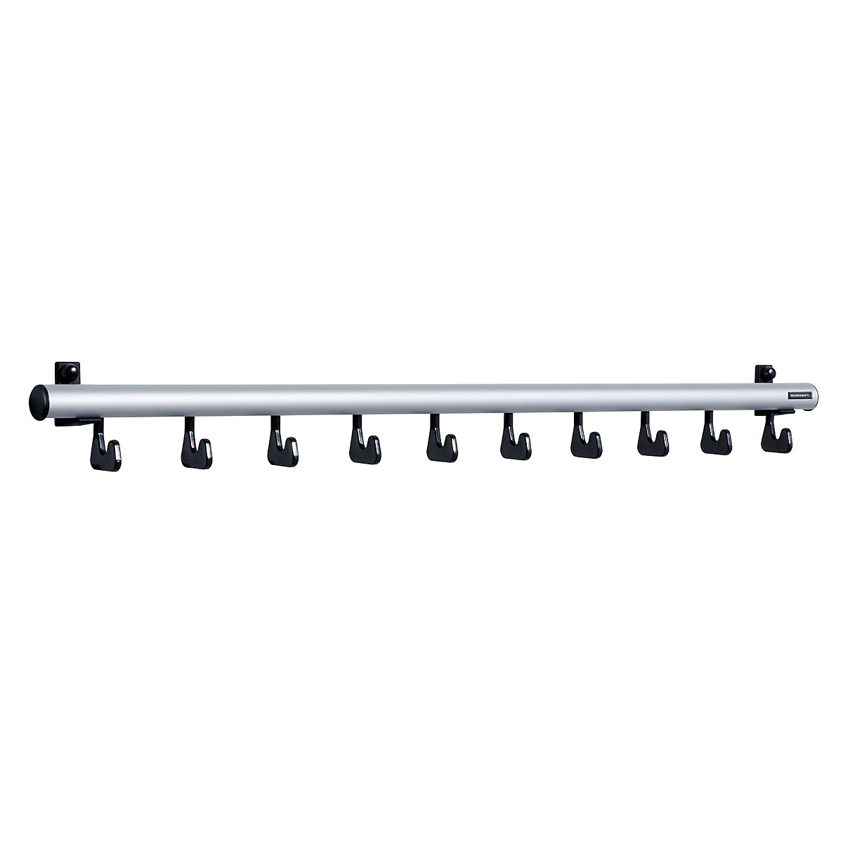 Grindă de tip cuier pentru perete – eurokraft pro, î. x ad. 80 x 80 mm, 10 cârlige, lățime 1000 mm, amb. 1 buc.-0