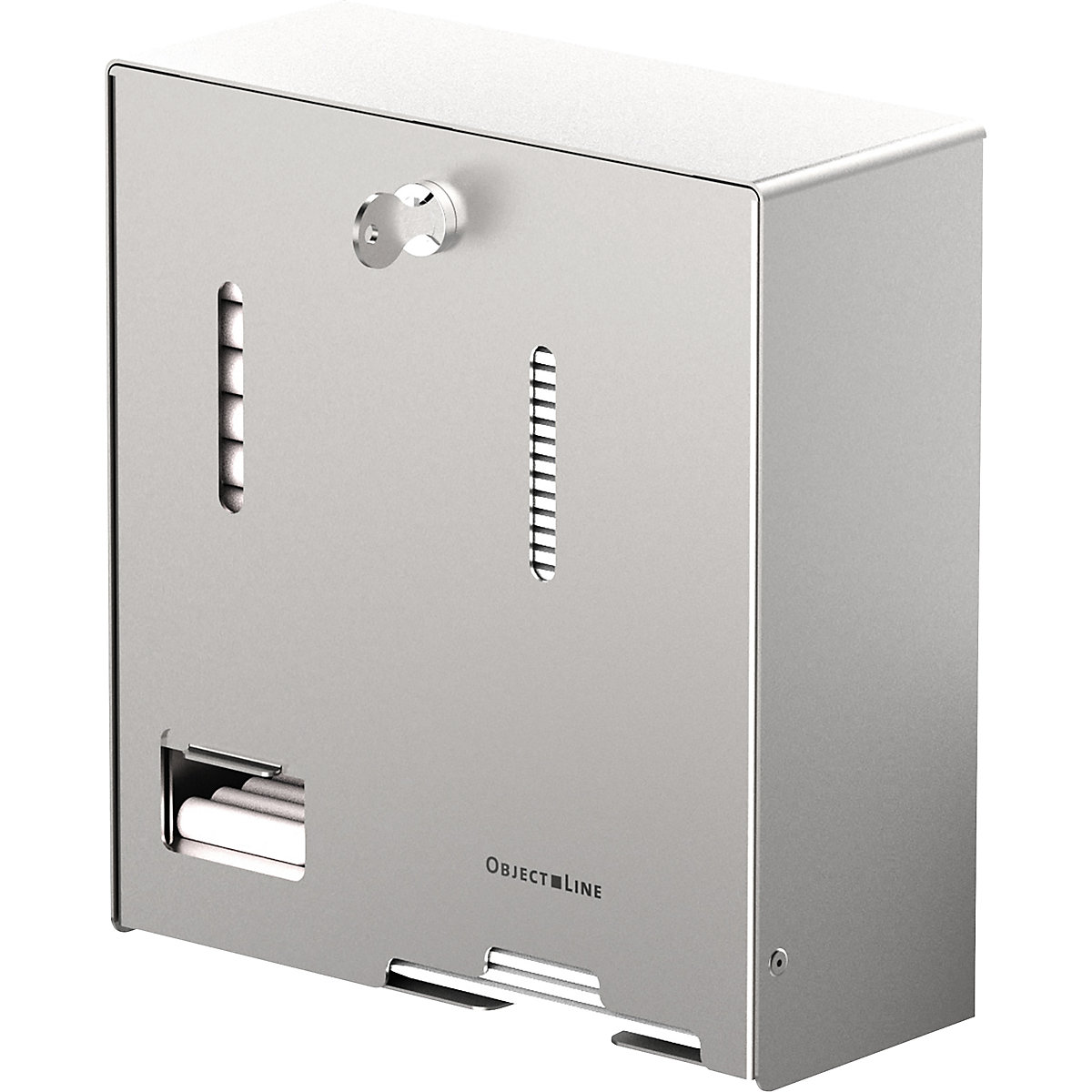Dispenser pentru tampoane/absorbante – CWS, din inox, cu încuietoare-0