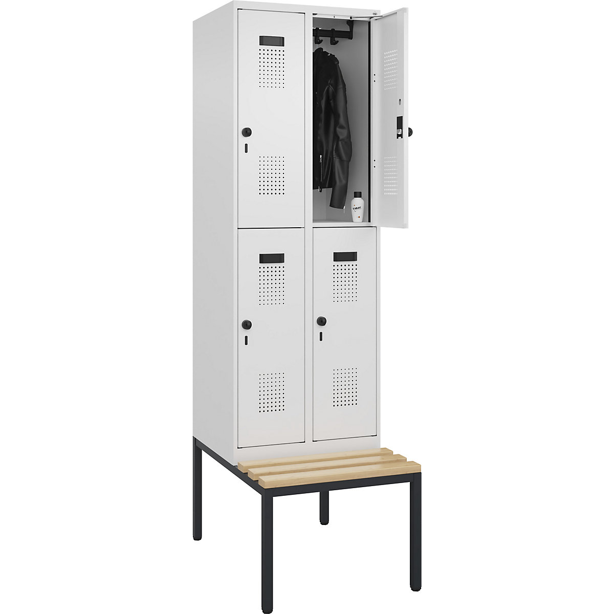 Vestiar cu două niveluri Evolo PLUS cu bancă (Imagine produs 2)-1