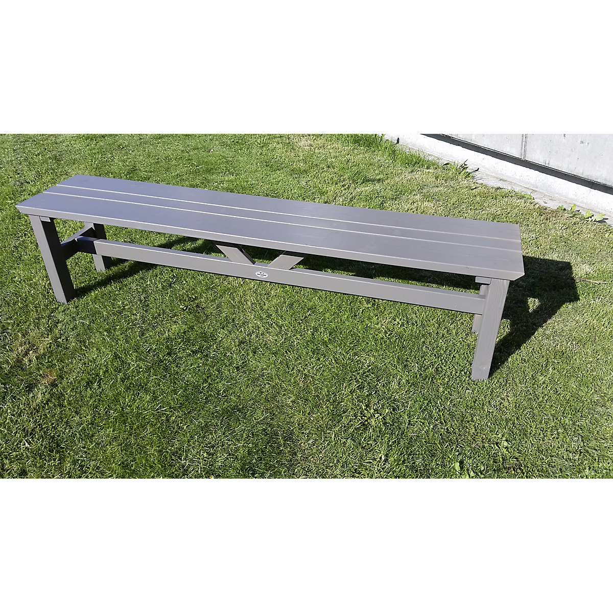 Set de mobilier pentru exterior VIKING, bancă, gri, lungime 1900 mm-0