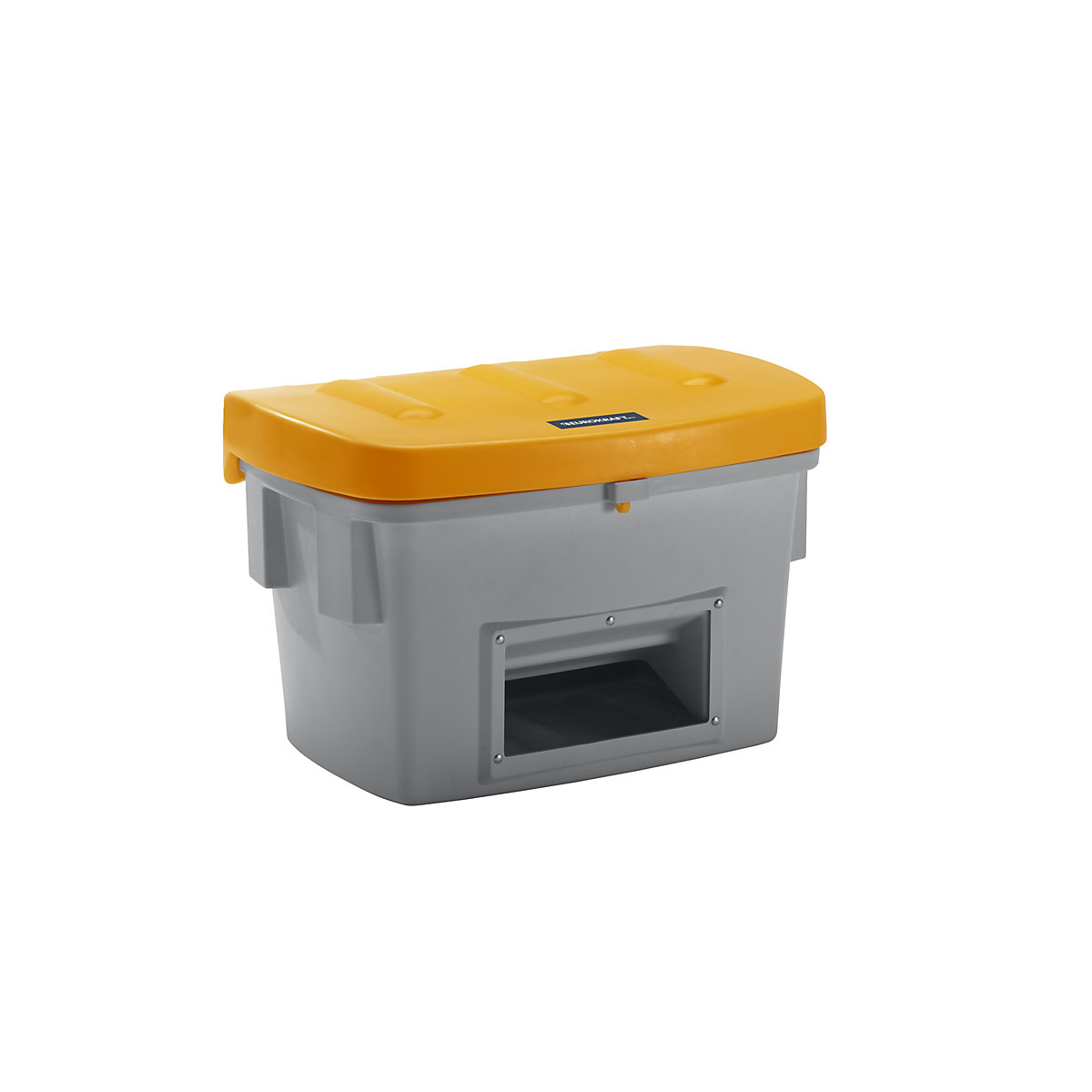 Recipient universal și pentru presărat – eurokraft pro, cu orificiu de extracție, 200 l, capac portocaliu-0