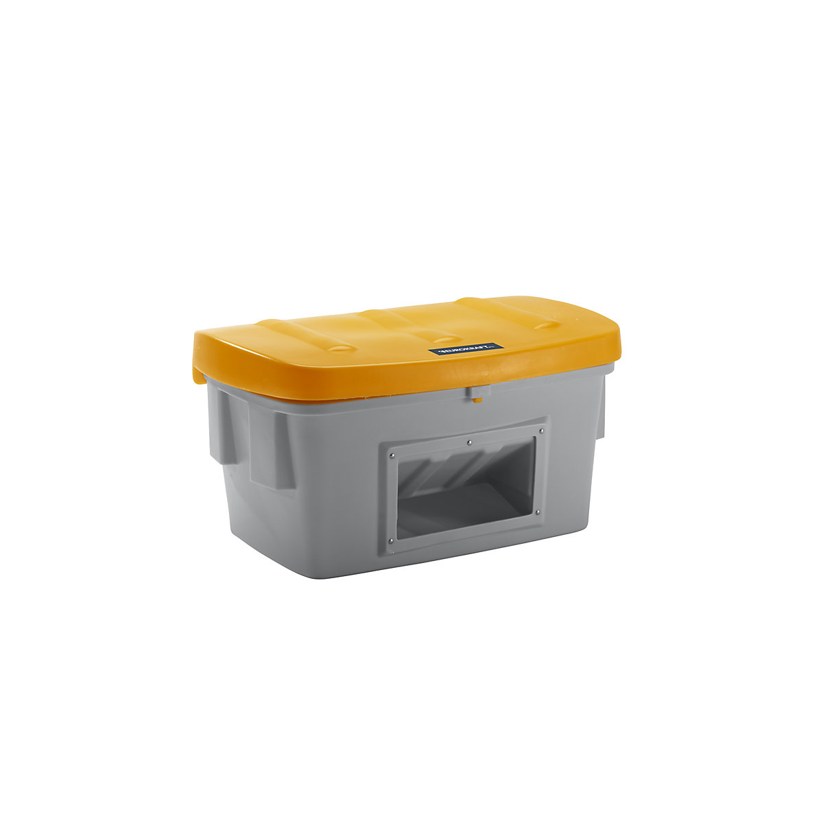 Recipient universal și pentru presărat – eurokraft pro, cu orificiu de extracție, 400 l, capac portocaliu-0