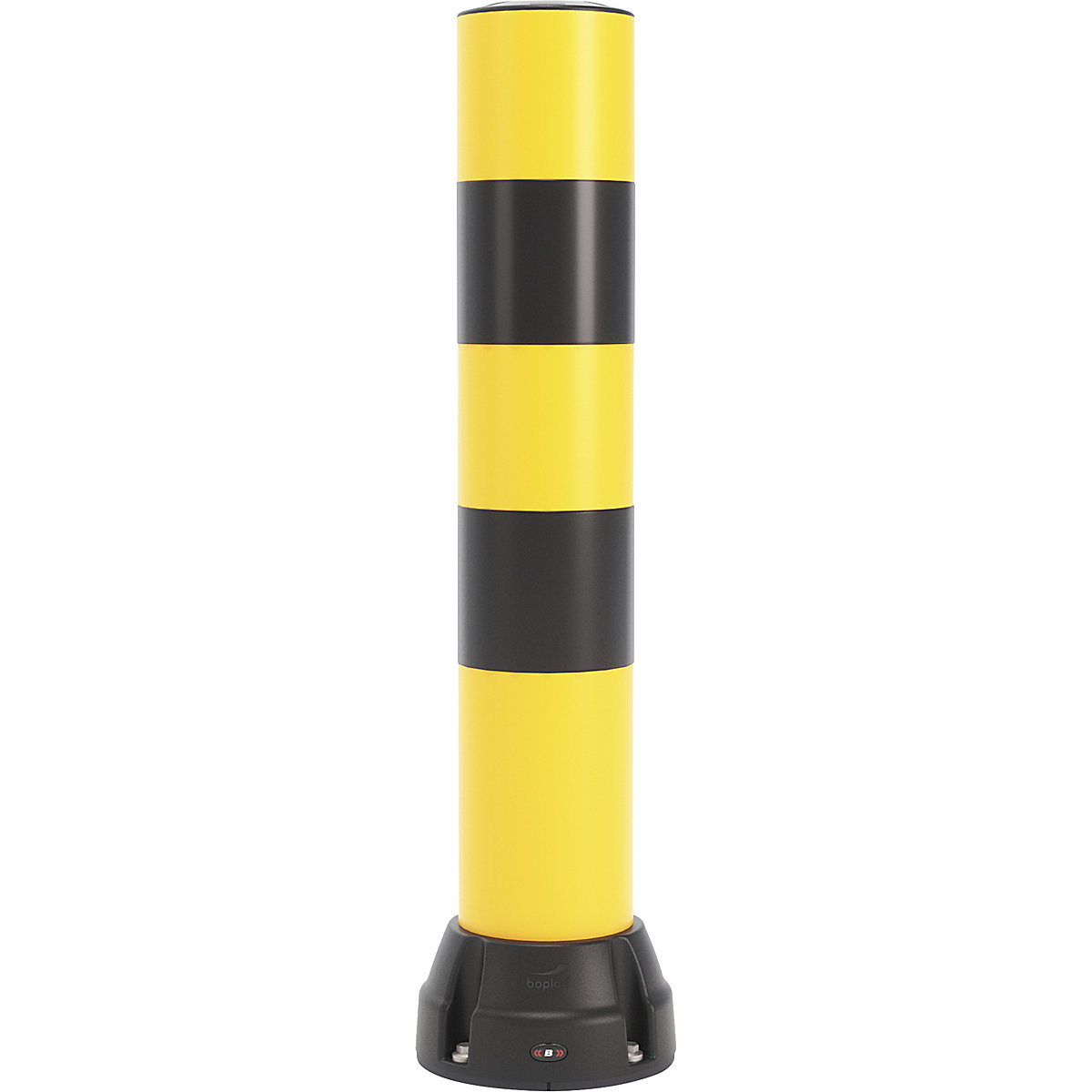 Stâlpișor de protecție la impact 170B – Boplan, înălțime 1000 mm, galben, 2 dungi negre-0