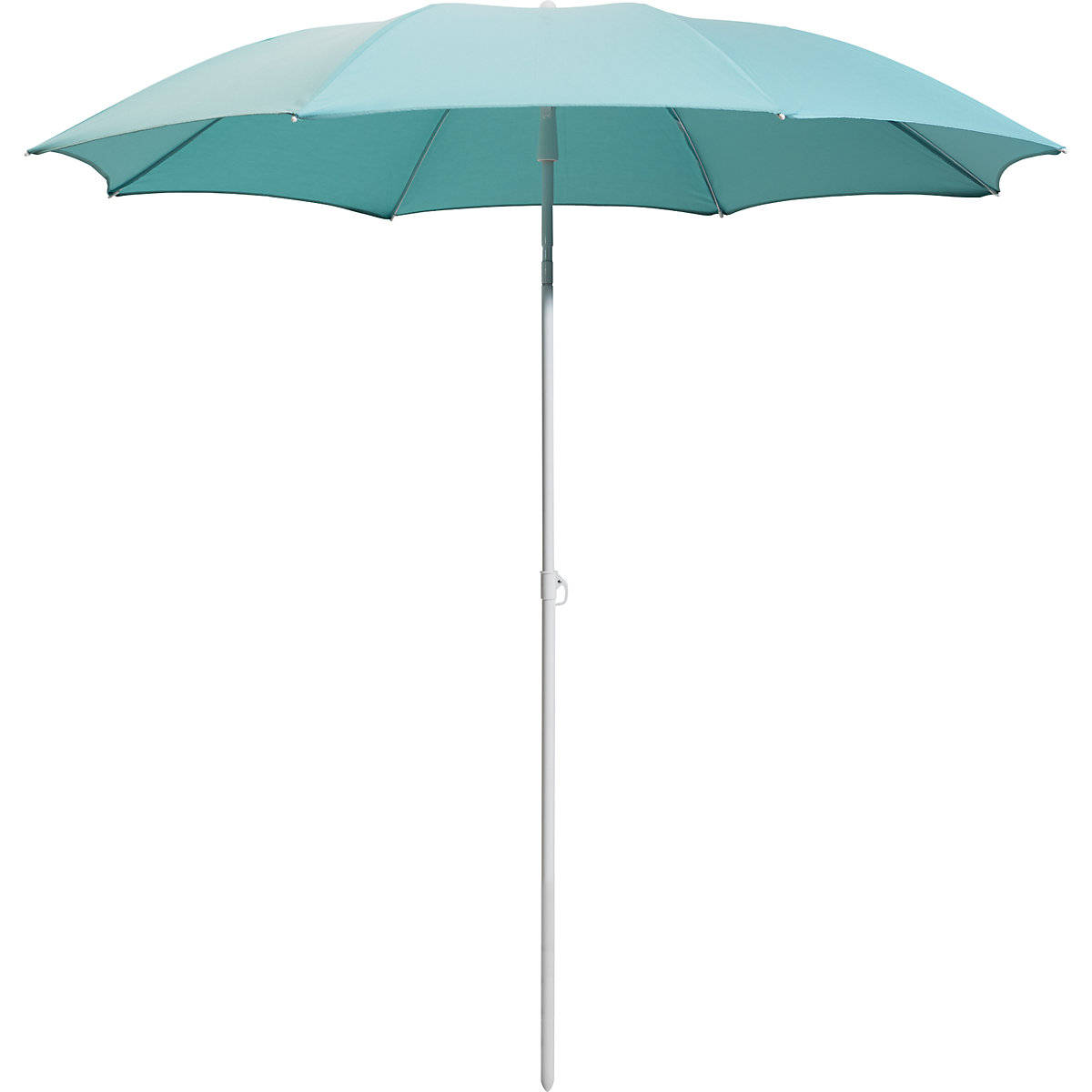 Umbrelă de soare, design rotund, Ø 2000 mm, cadru alb, aqua-0