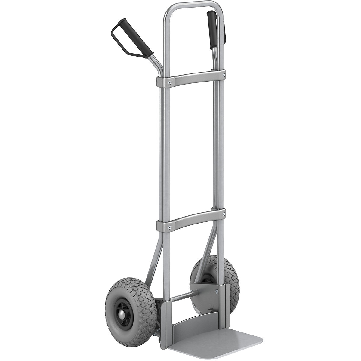 Carro para sacos, galvanizado – eurokraft pro, LxP da pá 280 x 250 mm, galvanizada, rodas em PU-0
