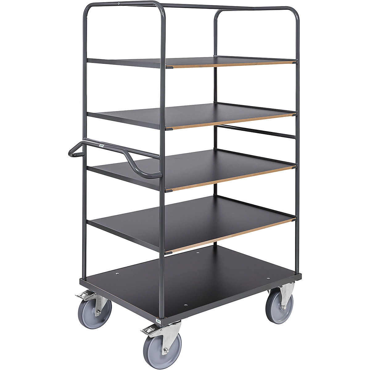 Carrinho de prateleiras ERGO – Kongamek, 5 prateleiras, CxL 1300 x 800 mm-1
