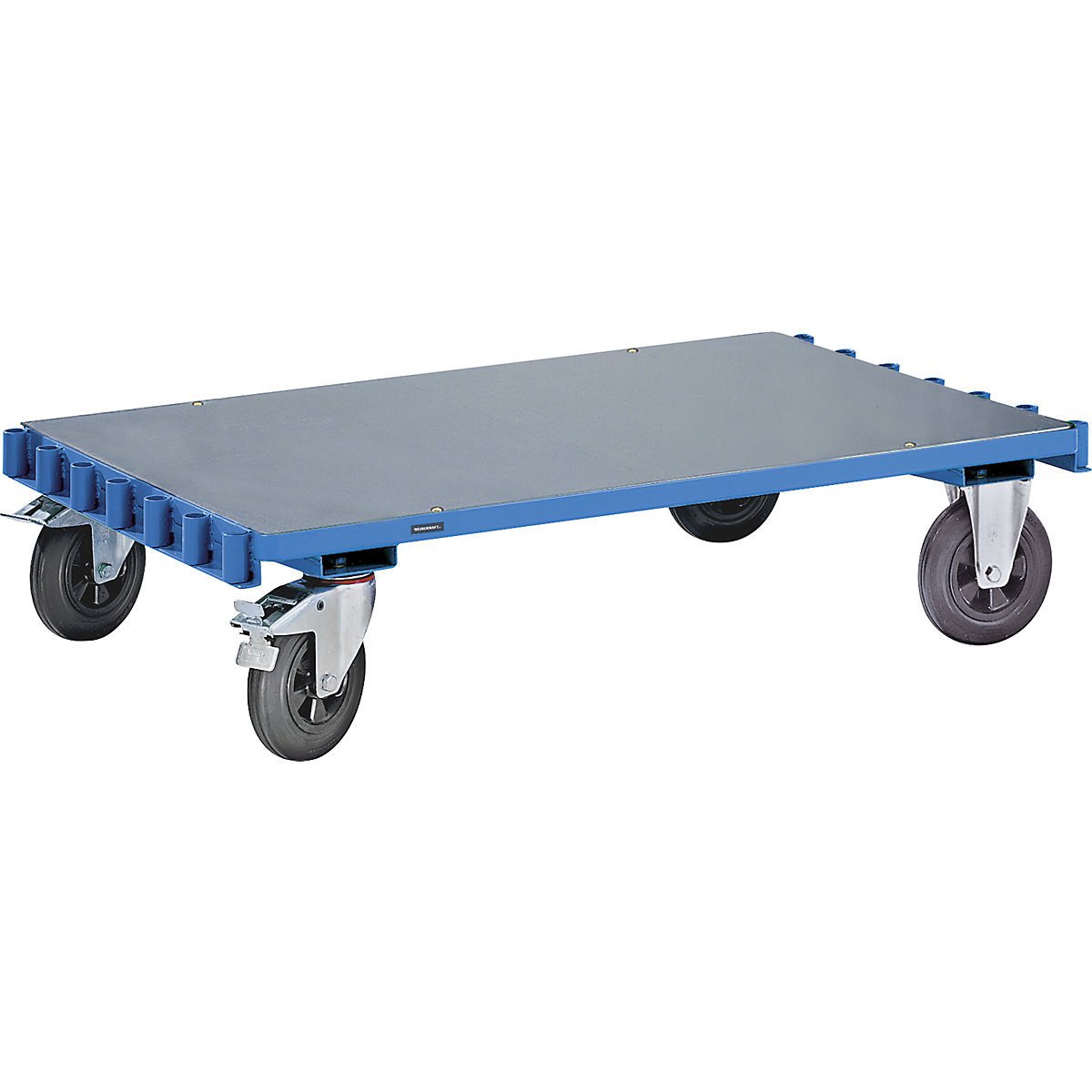 Carro de transporte sem arcos – eurokraft pro, superfície de carga 1250 x 800 mm, capacidade de carga 500 kg, superfície de carga em chapa de zinco-0