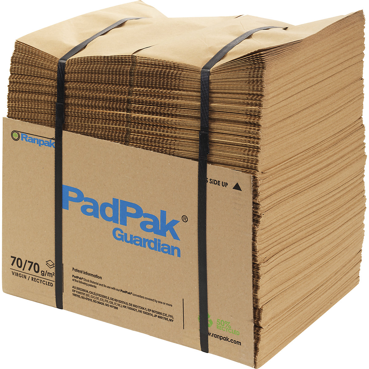 Papier PadPak Guardian, largeur 38 mm, 70/70 g/m², marron-2