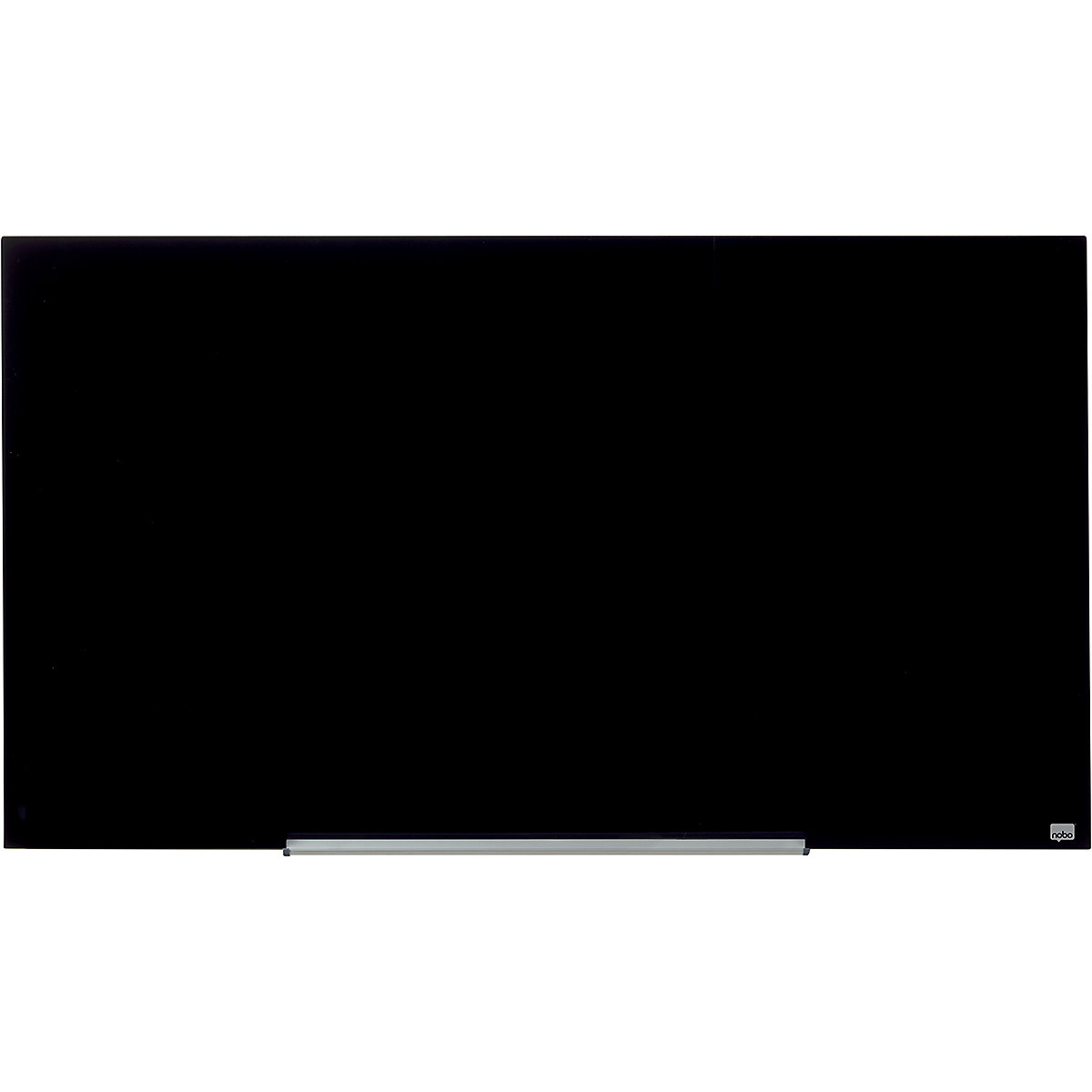 Quadro branco em vidro WIDESCREEN – nobo, sem caixilho, 57'' – LxA 1264 x 711 mm, preto-0