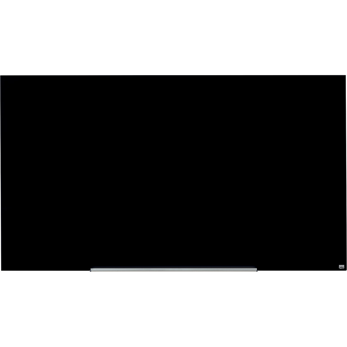 Quadro branco em vidro WIDESCREEN – nobo, sem caixilho, 85'' – LxA 1883 x 1059 mm, preto-0