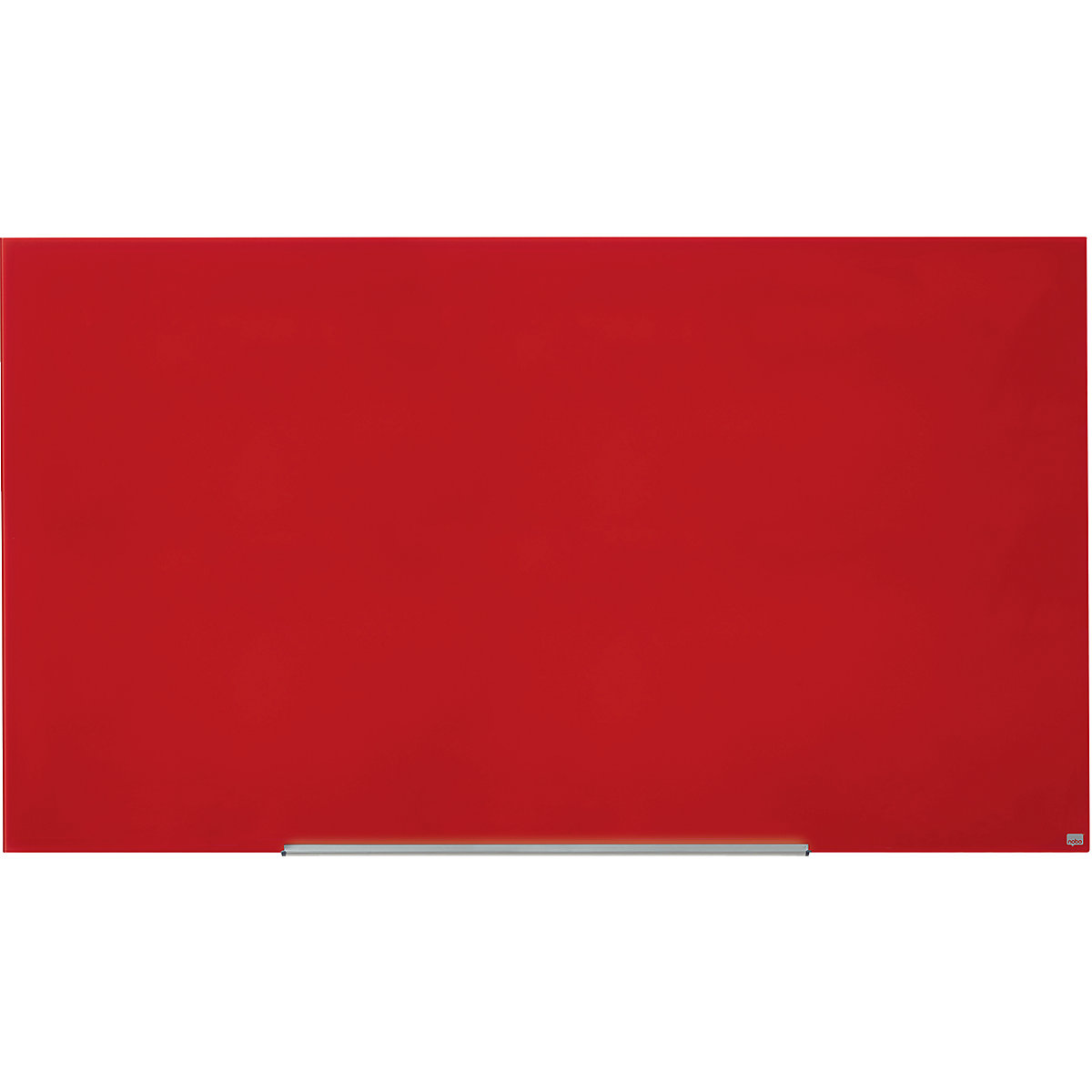 Quadro branco em vidro WIDESCREEN – nobo, sem caixilho, 85'' – LxA 1883 x 1059 mm, vermelho-0