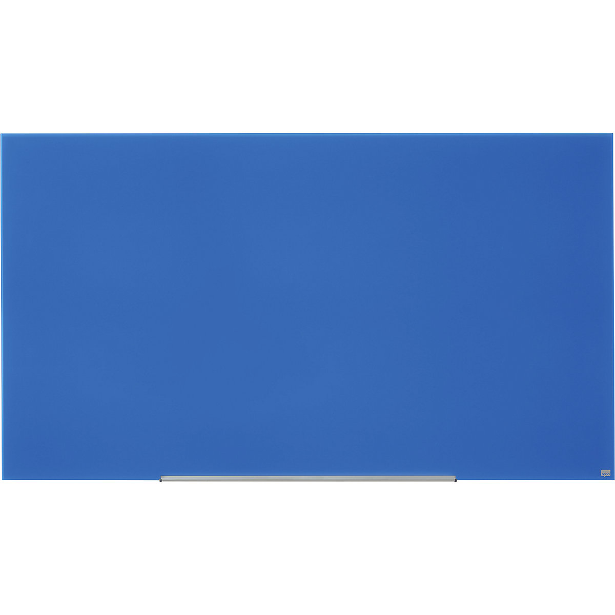 Quadro branco em vidro WIDESCREEN – nobo, sem caixilho, 85'' – LxA 1883 x 1059 mm, azul-0