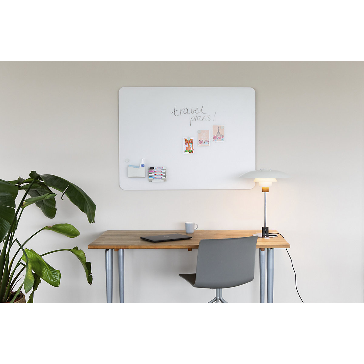 Quadro de vidro mate, cantos arredondados – Legamaster (Imagem do produto 4)-3